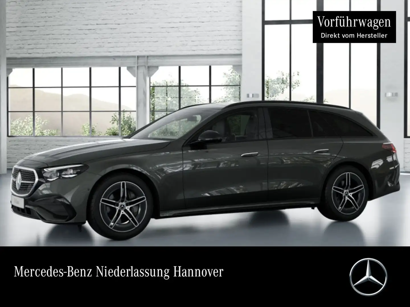 Mercedes-Benz E 220 d T Edition AMG-Line Fahrass 360° Pano AHK Grau - 1