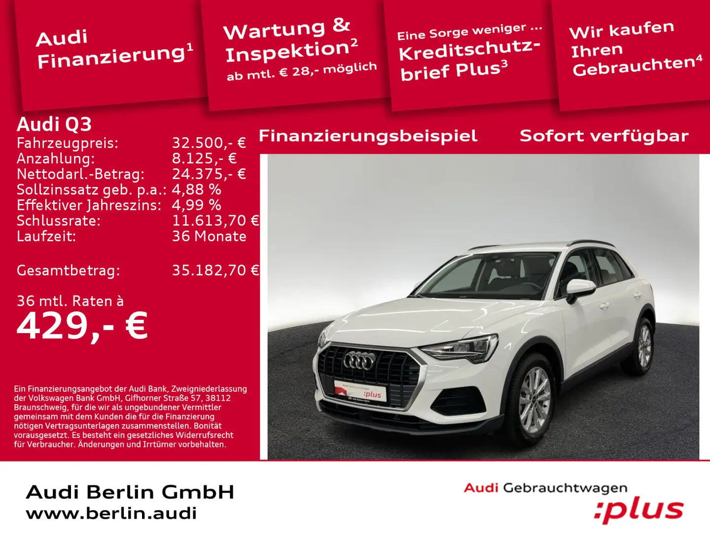 Audi Q3 35 TDI 6-G. DAB PDC VIRTUAL SITZHZG SPORTSITZ Wit - 1