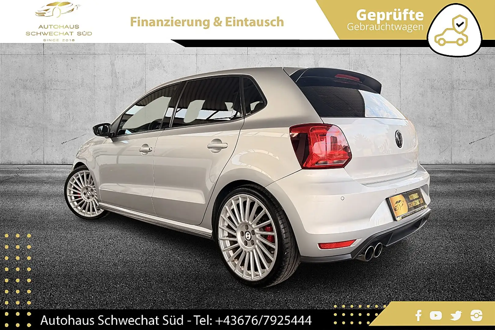 Volkswagen Polo GTI 2,0 TSI DSG // STERNEHIMMEL // FAHRWERK // BETA... Silber - 2