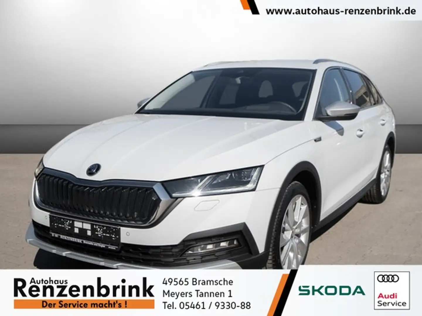 Skoda Octavia Combi 2.0 TDI Scout DSG 4x4 AHK+HUD+MATRIX+RFK Weiß - 1