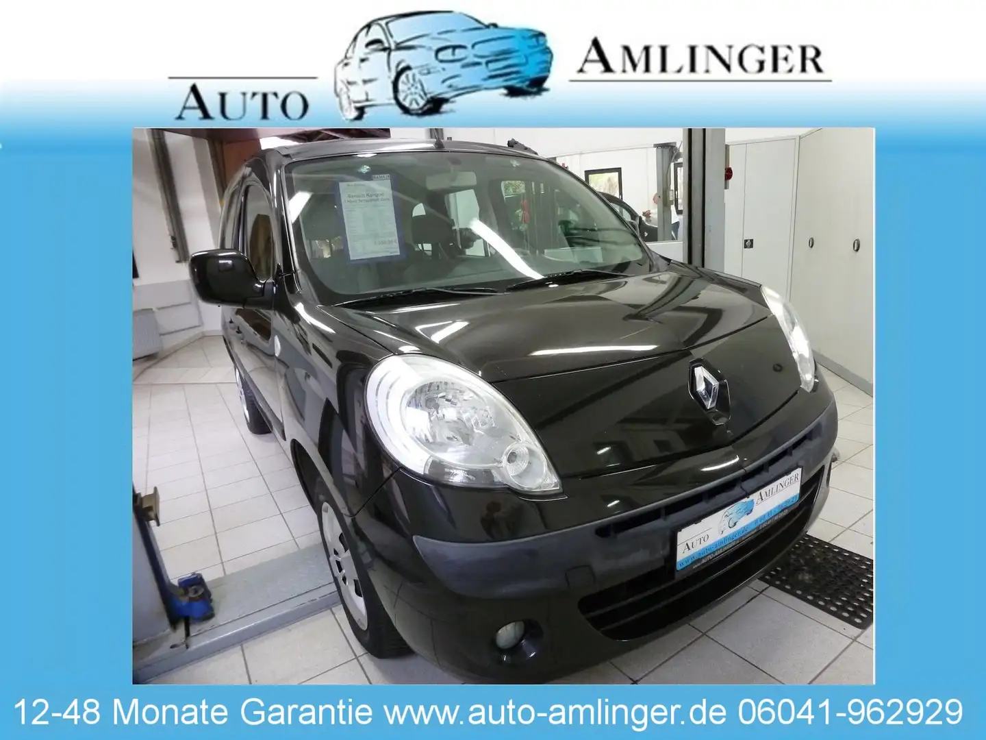 Renault Kangoo Happy Family 1.Hand Scheckheft 24Mo.Gara. Schwarz - 1