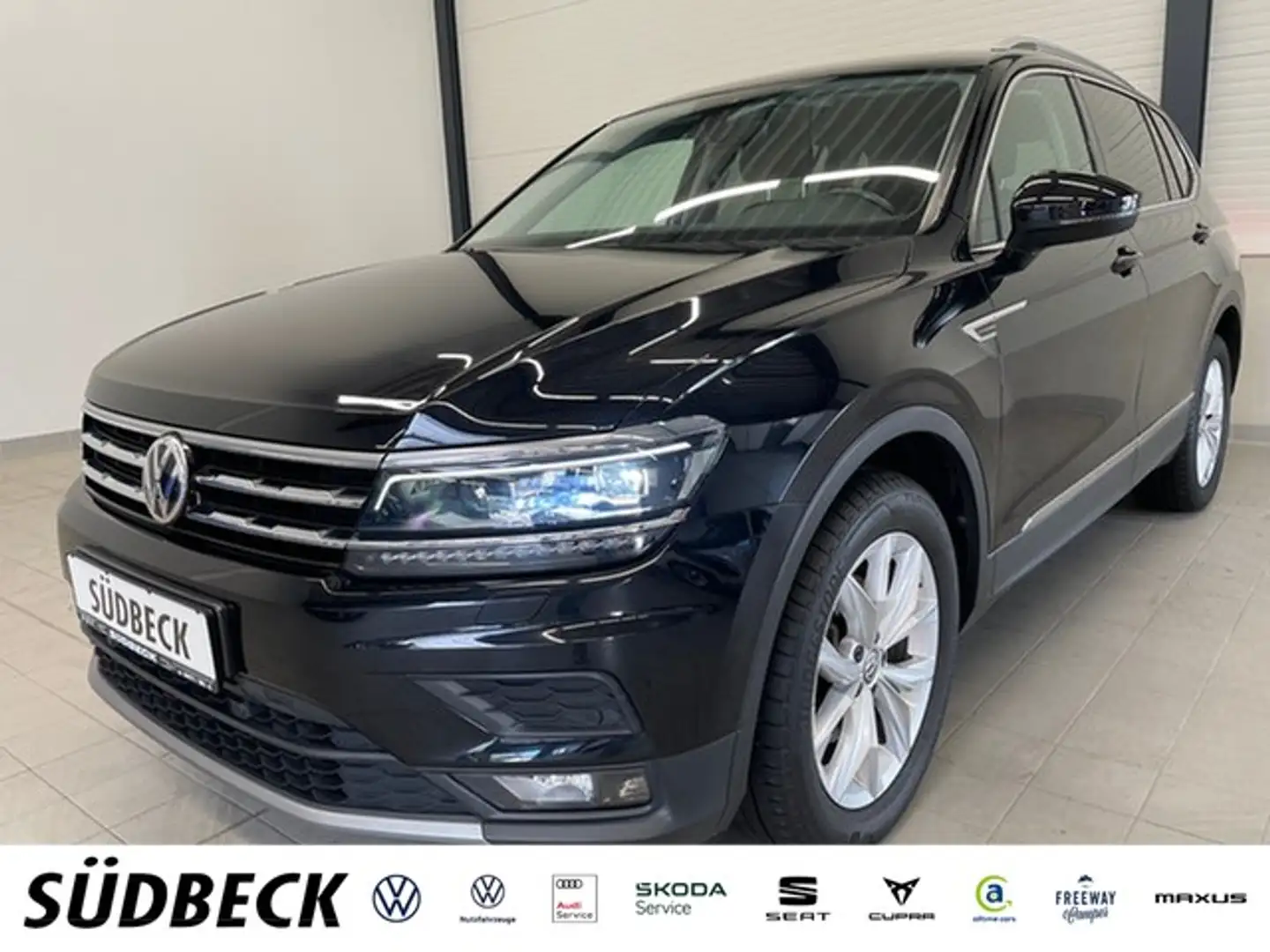 Volkswagen Tiguan Allspace 1.4 TSI United 4Motion ACC+LANE+APP+AHK Schwarz - 1