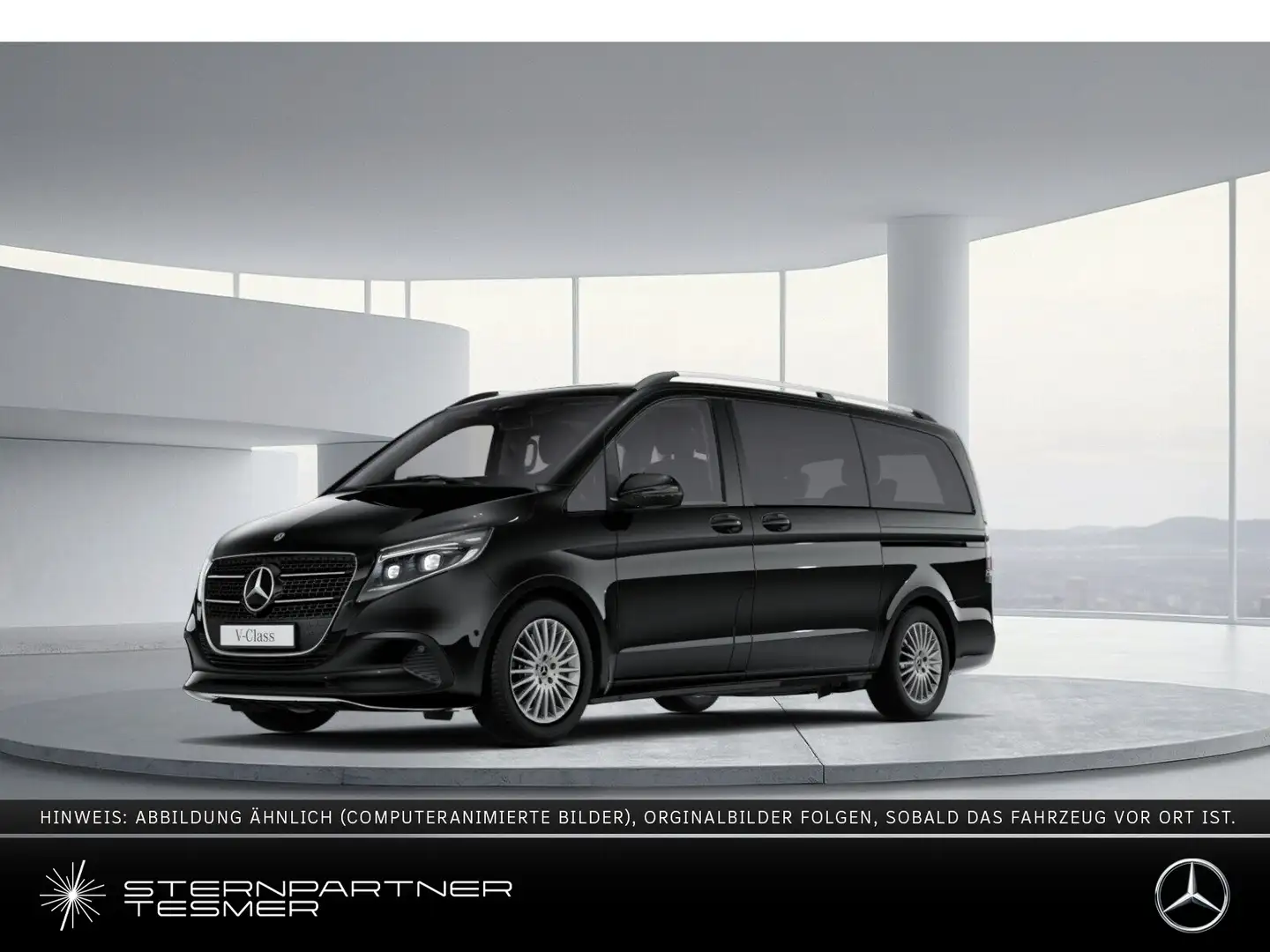 Mercedes-Benz V 300 d STYLE Lang MULTIBEAM+Standhz.+AHK2,5t Zwart - 1
