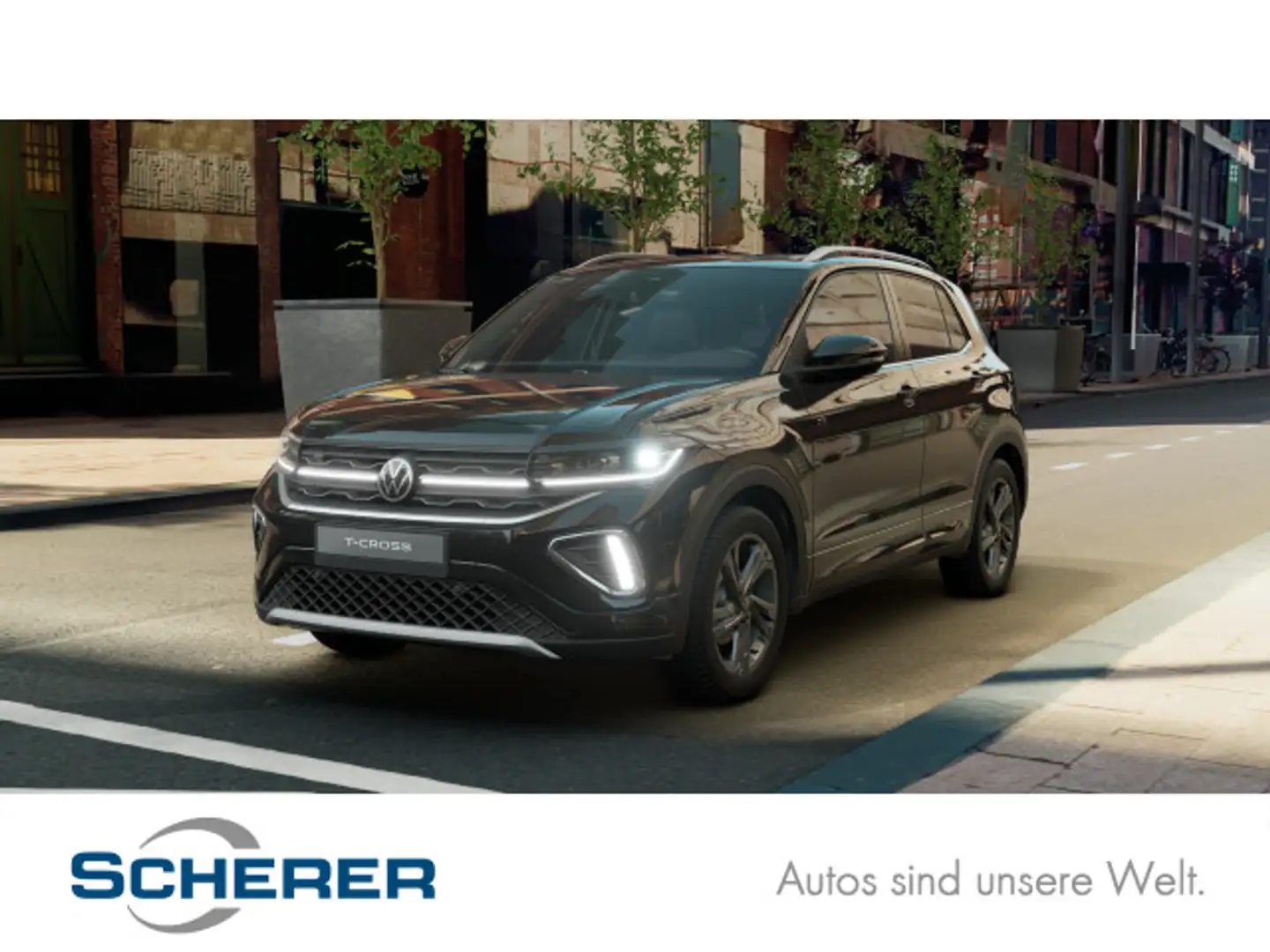 Volkswagen T-Cross 1.5 TSI DSG R-Line ACC/AHK/Kamera/Navi Schwarz - 1