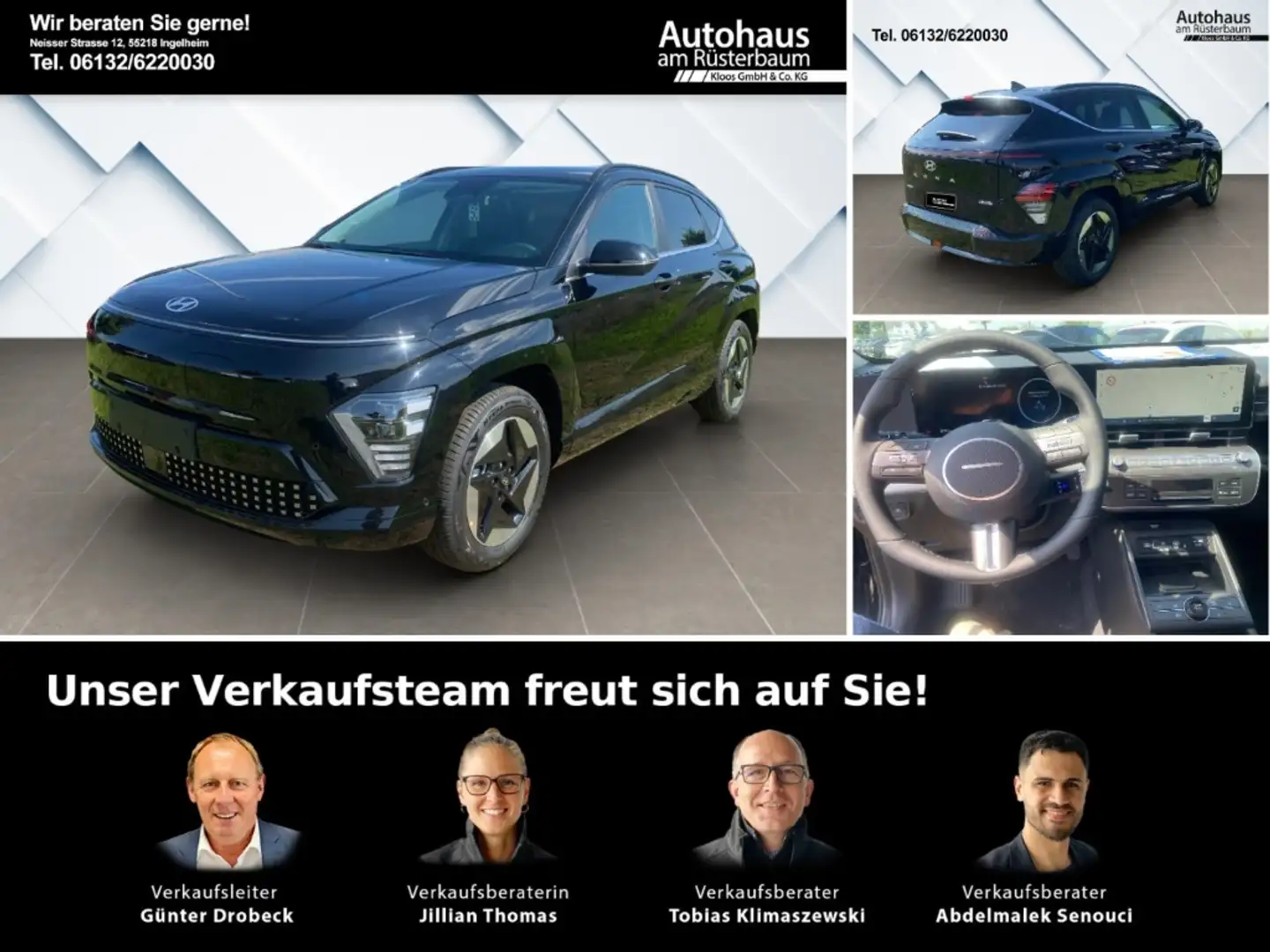 Hyundai KONA Trend 2WD (SX2) 48,4kWh Navi Digitales Cockpit Sou Zwart - 1