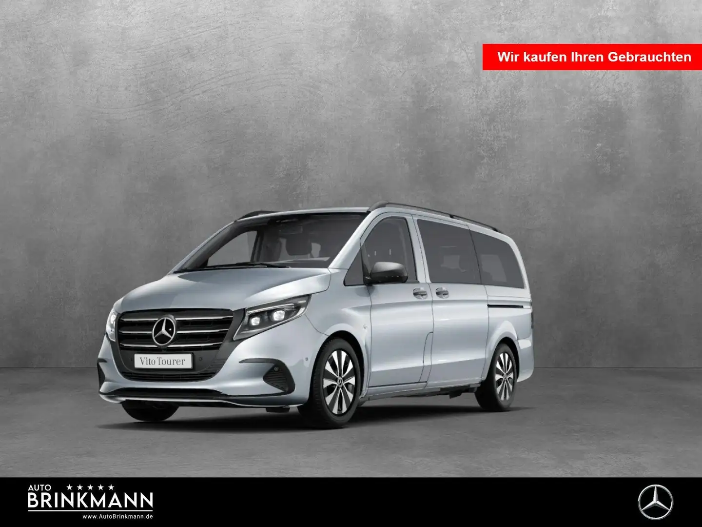 Mercedes-Benz Vito Vito 124 CDI Tourer SELECT Lang SHZ/Totw./MBUX Silber - 1