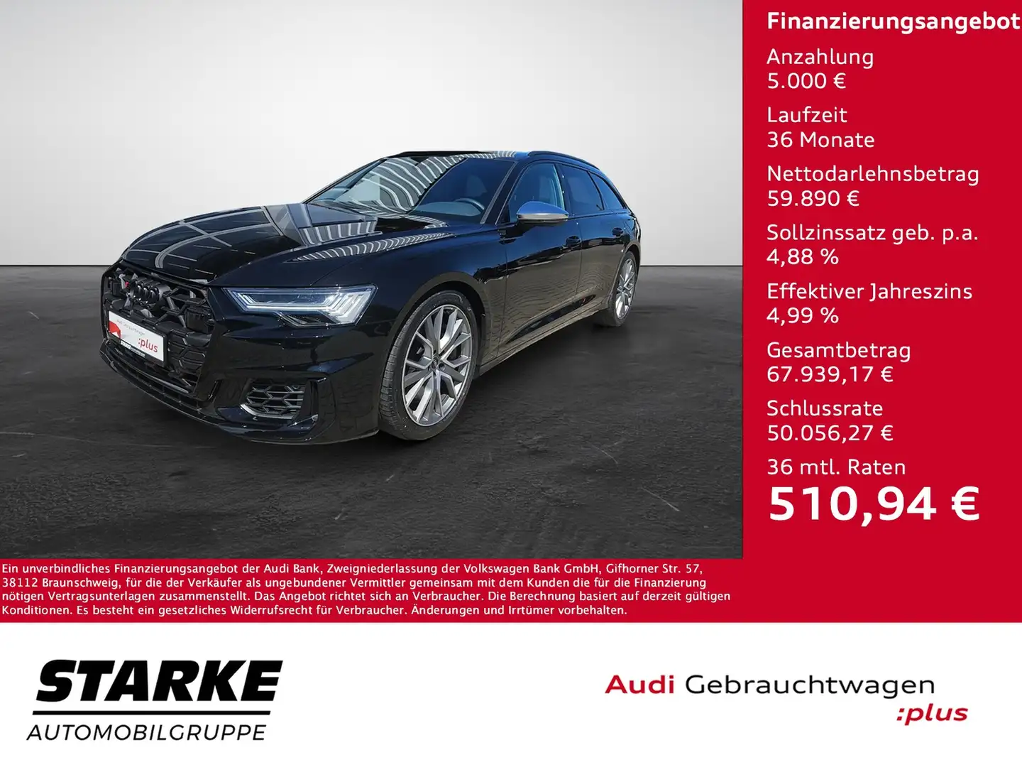 Audi S6 Avant TDI tiptronic quattro Assistenzpaket plus... Schwarz - 1