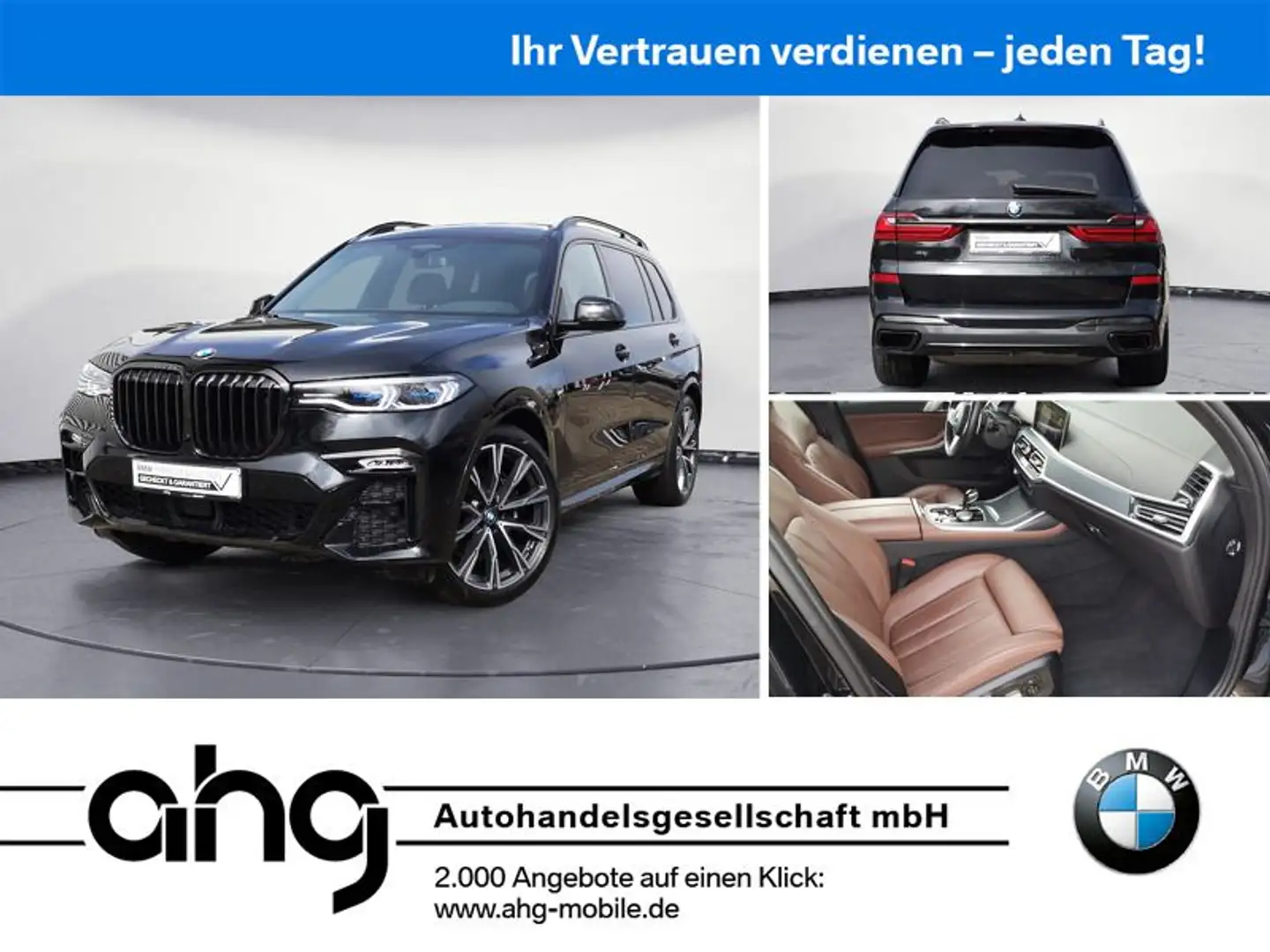 BMW X7 M50i Fond-Entertainment Sky Lounge ACC AHK Zwart - 1