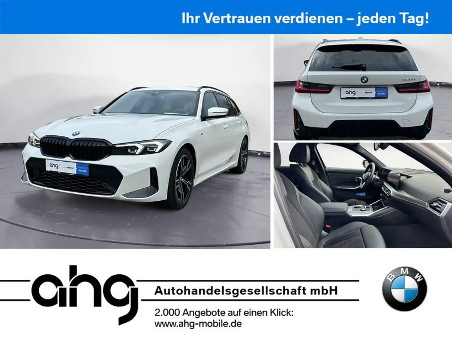 BMW 320 d Touring M Sport Navi Sitzverstellung el. AH Weiß - 1