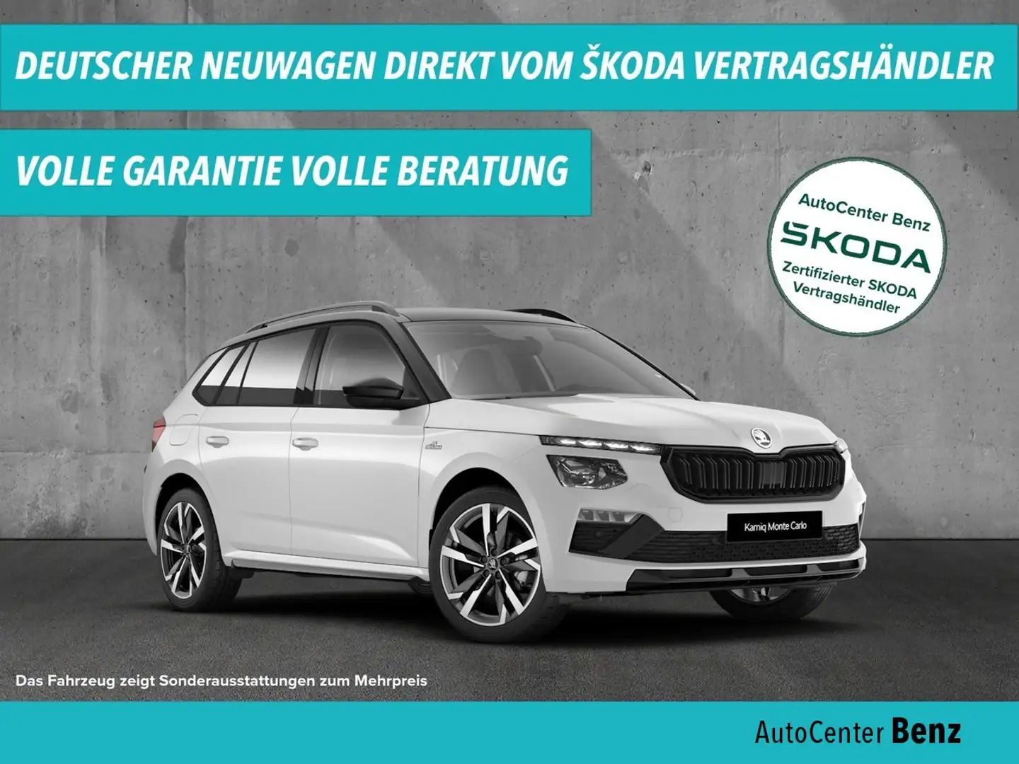 Skoda Kamiq 1.5TSI DSG Monte Carlo *MATRIX*AHK*ACC*NAV Klima Schwarz - 1