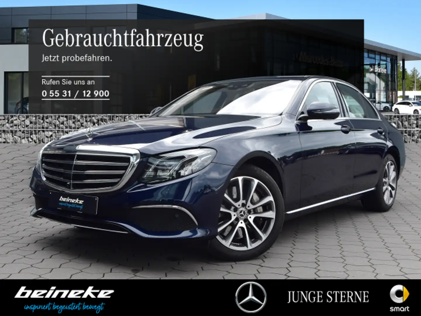 Mercedes-Benz E 450 E 450 4M COMAND Airmat Multibeam HUD Distr Burm BC Modrá - 1