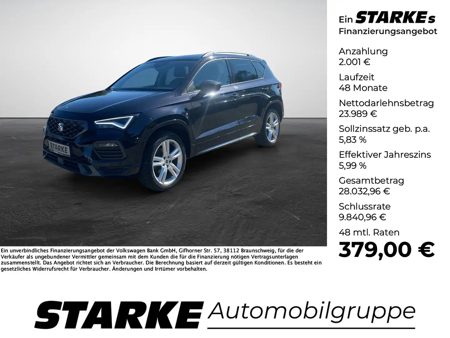 SEAT Ateca 1.5 TSI DSG FR Negro - 1