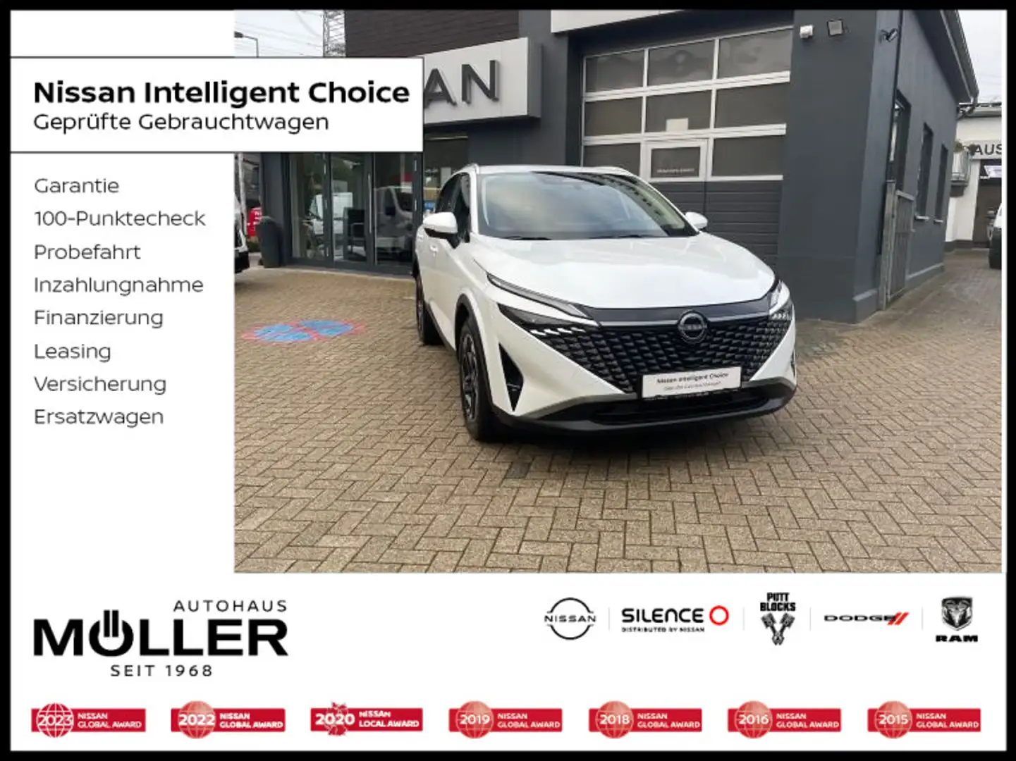 Nissan Qashqai 1.3 DIG-T Automatik N-Connecta Navi HUD Weiß - 1