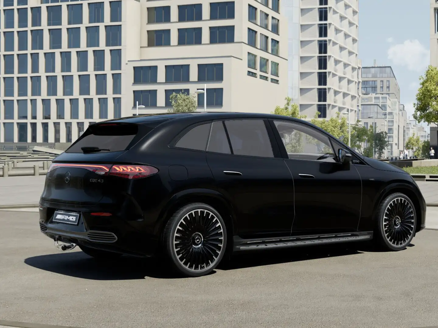 Mercedes-Benz EQE SUV EQE SUV 43 AMG 4M Night Sitzklima Carbon Burmest Schwarz - 2