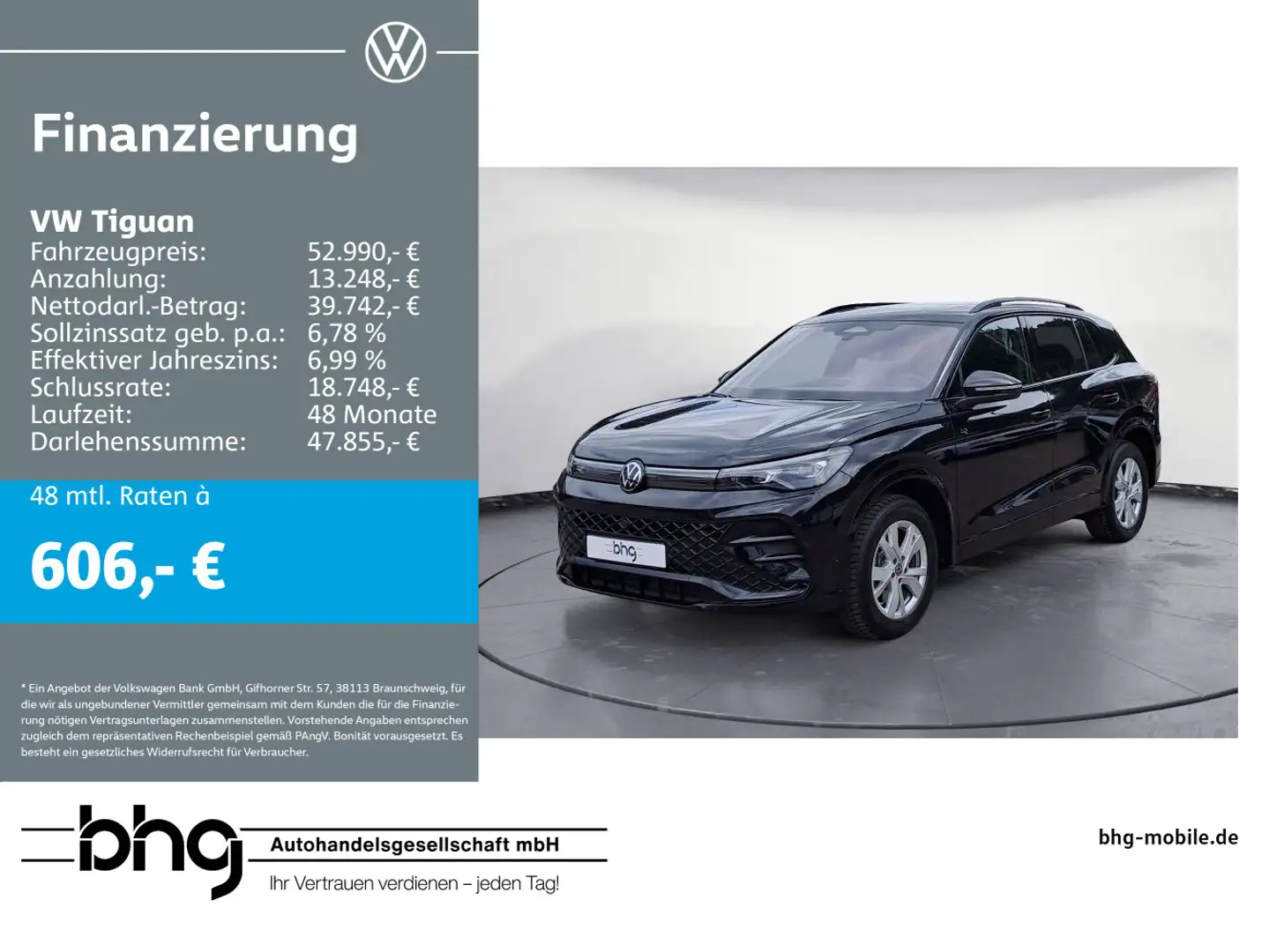 Volkswagen Tiguan 2.0 TDI DSG R-Line 4Motion Schwarz - 1