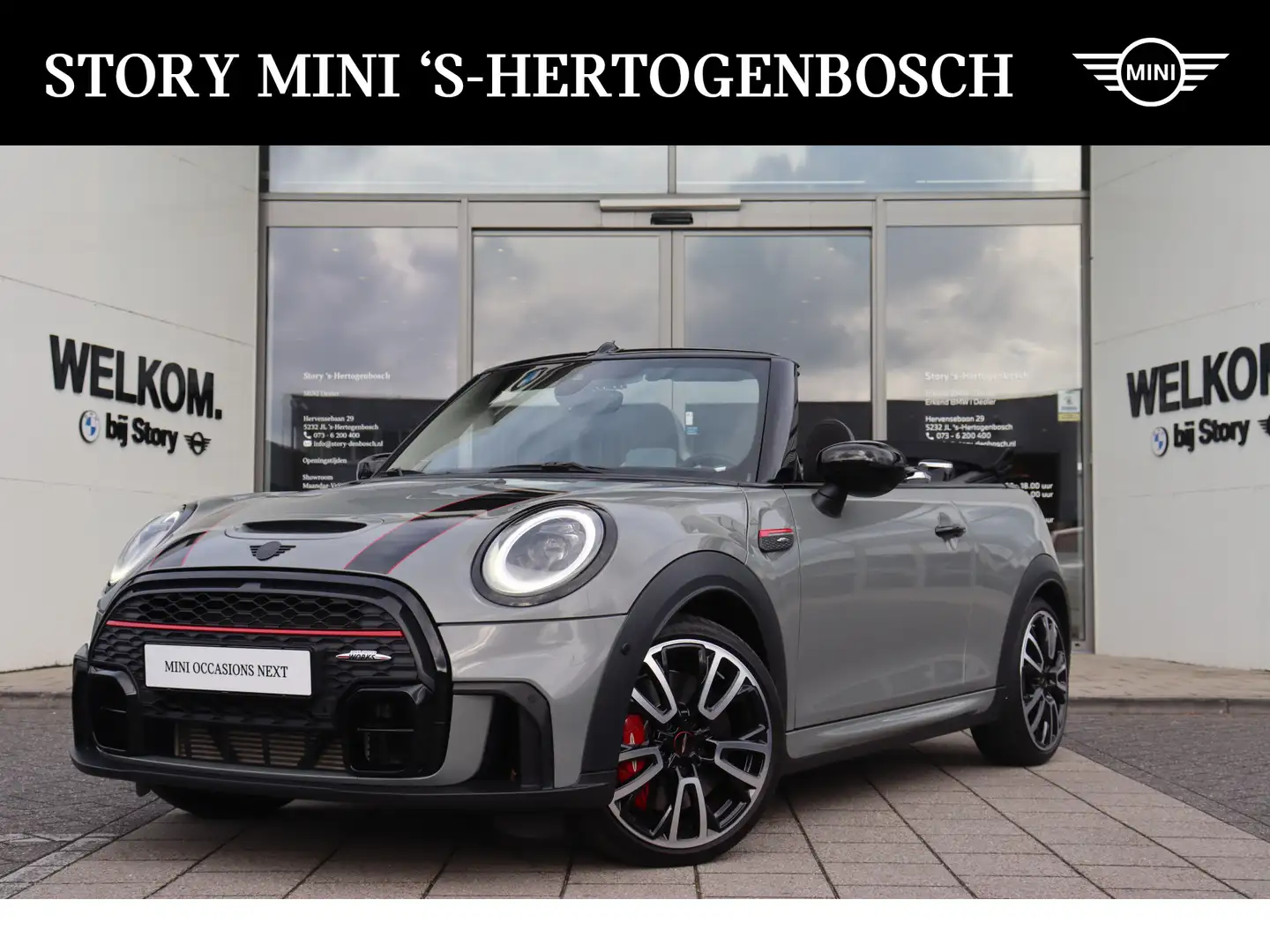 MINI John Cooper Works Cabrio Automaat / JCW Sportstoel / Achteruitrijcamera / C Grijs - 1