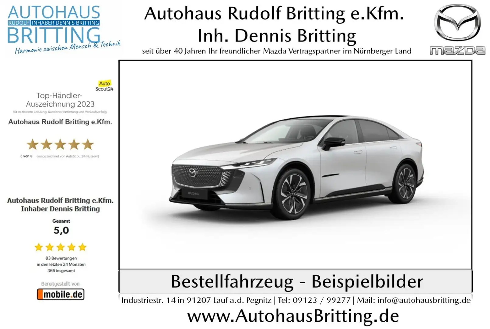 Mazda 6e EV Elektro Heckantrieb Takumi Bestellbar Blanco - 1