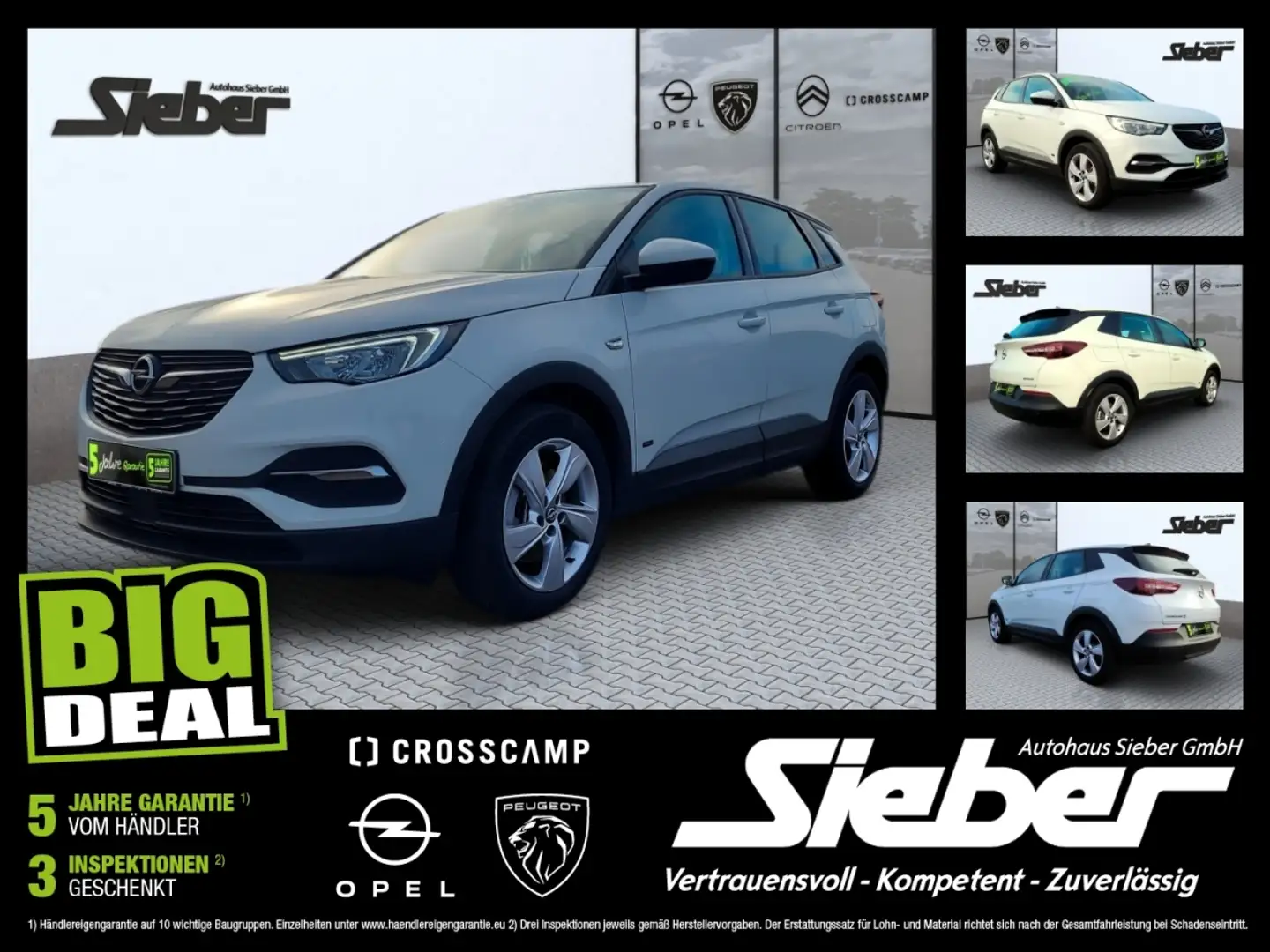 Opel Grandland 1.6 Turbo Hybrid Edition NAVI Weiß - 1