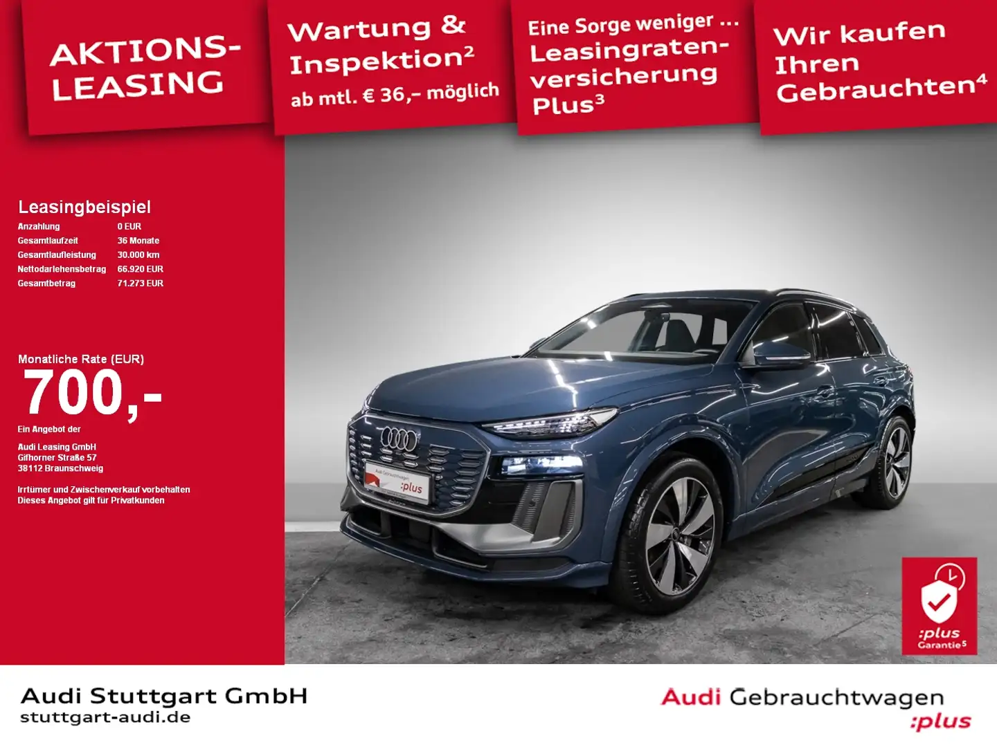 Audi Q6 55 e-tron quattro Matrix Leder SHZ Keyless Blau - 1