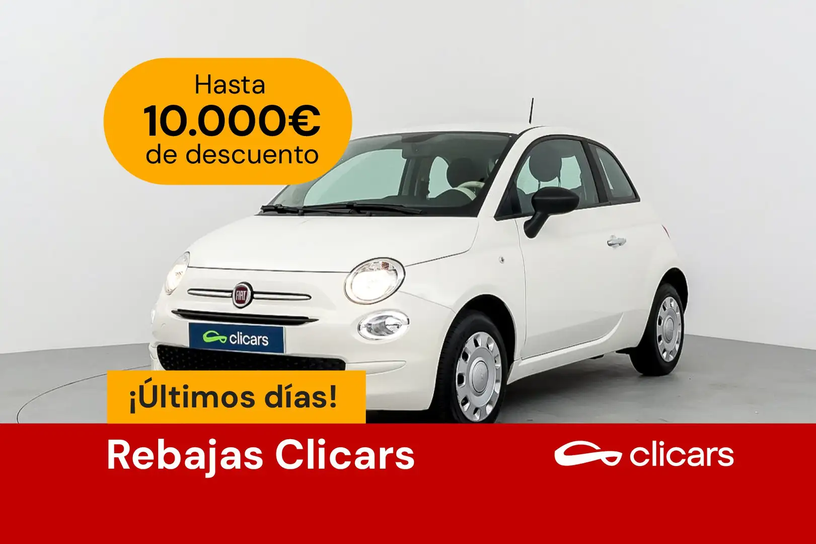 Fiat 500 1.0 Hybrid Monotrim 52kW Blanc - 1