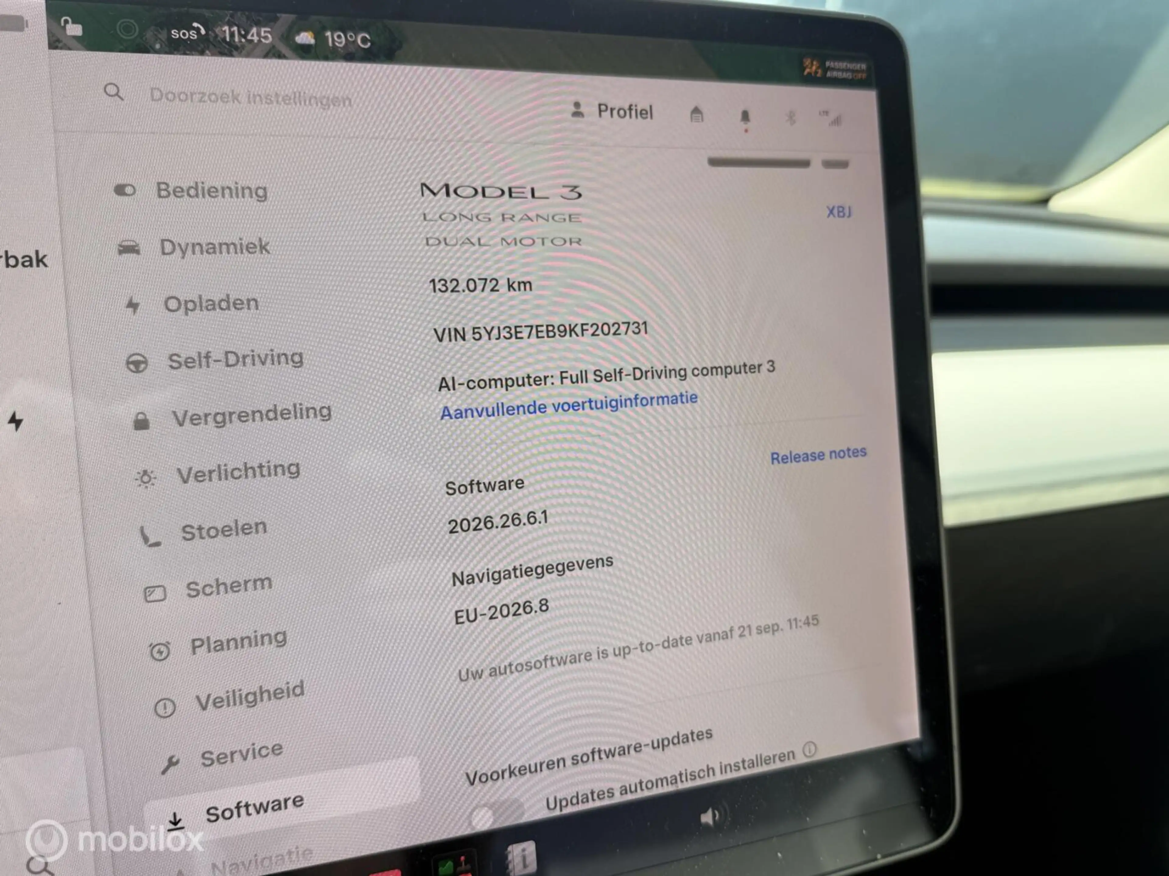 Tesla Model 3 Long Range AWD 75kWh | SOH 81% MOBA | Wit Interieu — photo 21