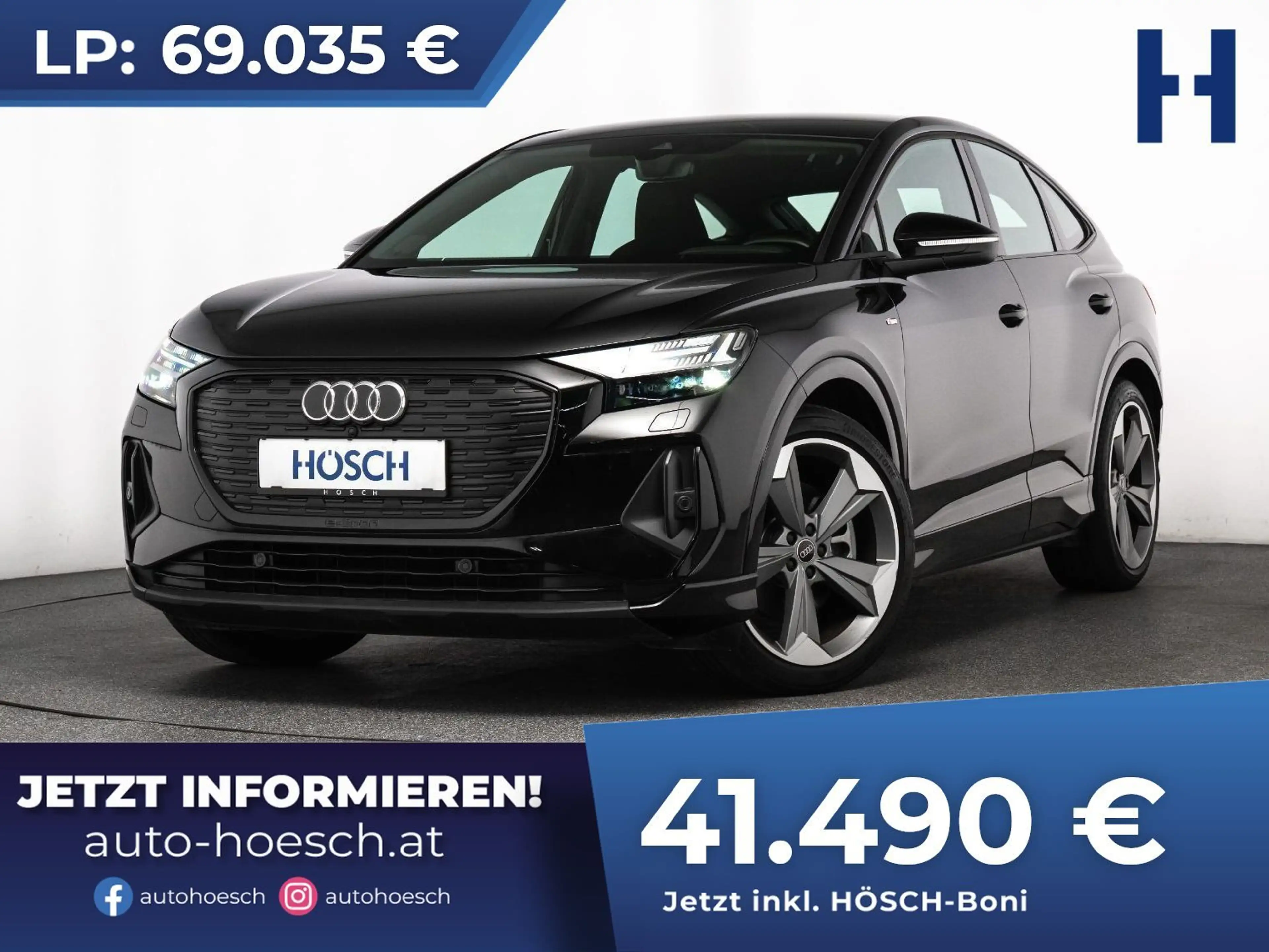 Audi Q4 e-tron SB 45 quattro S-LINE 21" BLACK MATRIX WÄRME ++