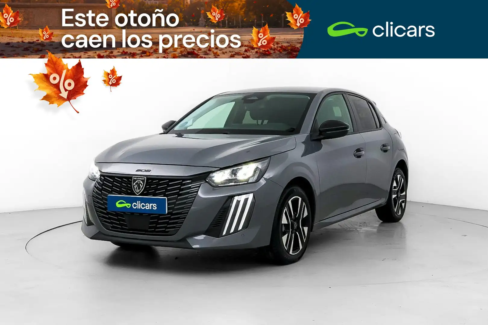 Peugeot 208 1.2 Hybrid Allure e-DCS6 100 Gris - 1