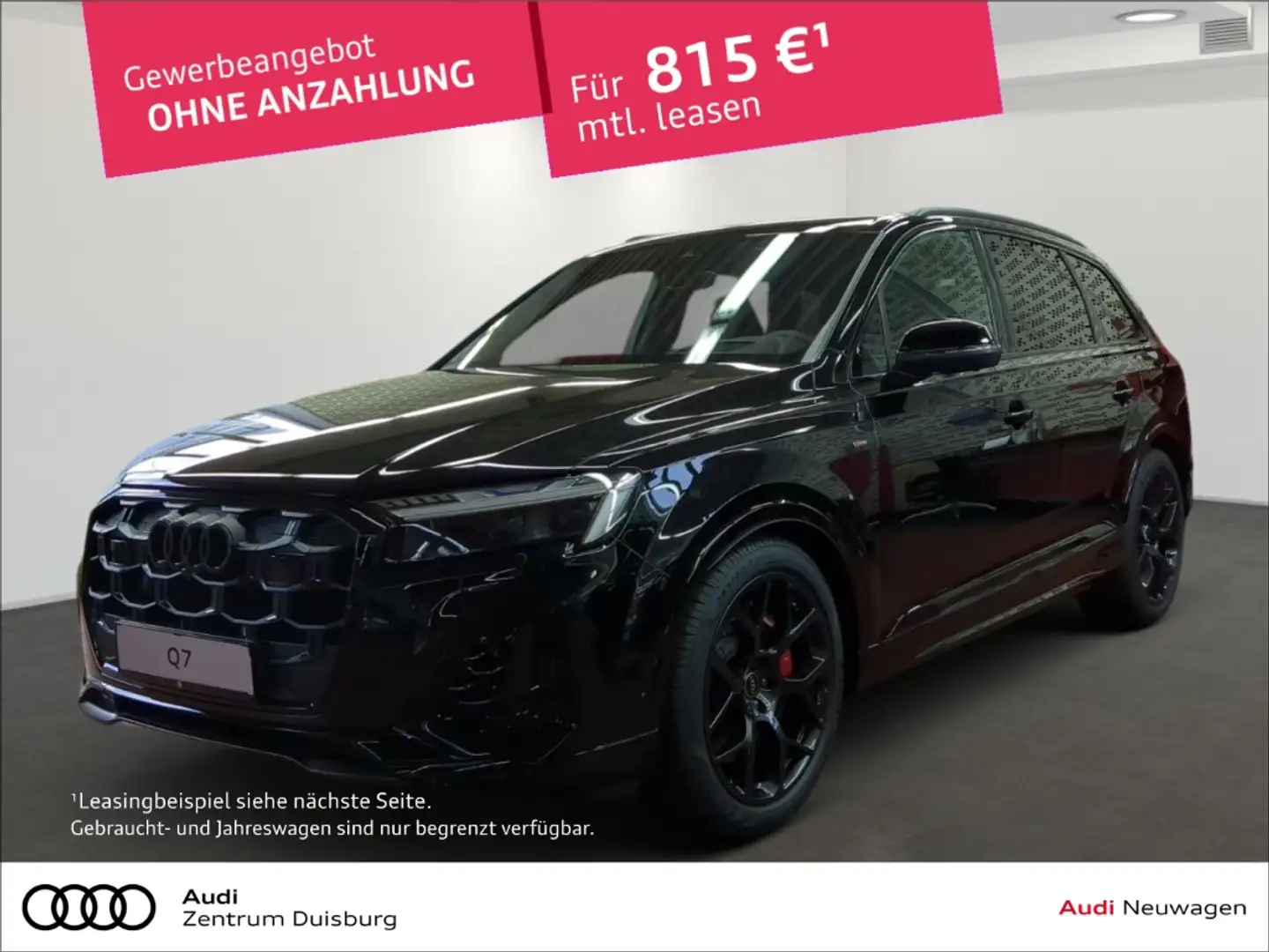 Audi Q7 S line TFSI e quattro tiptronic Luftfederung AHK P Zwart - 1