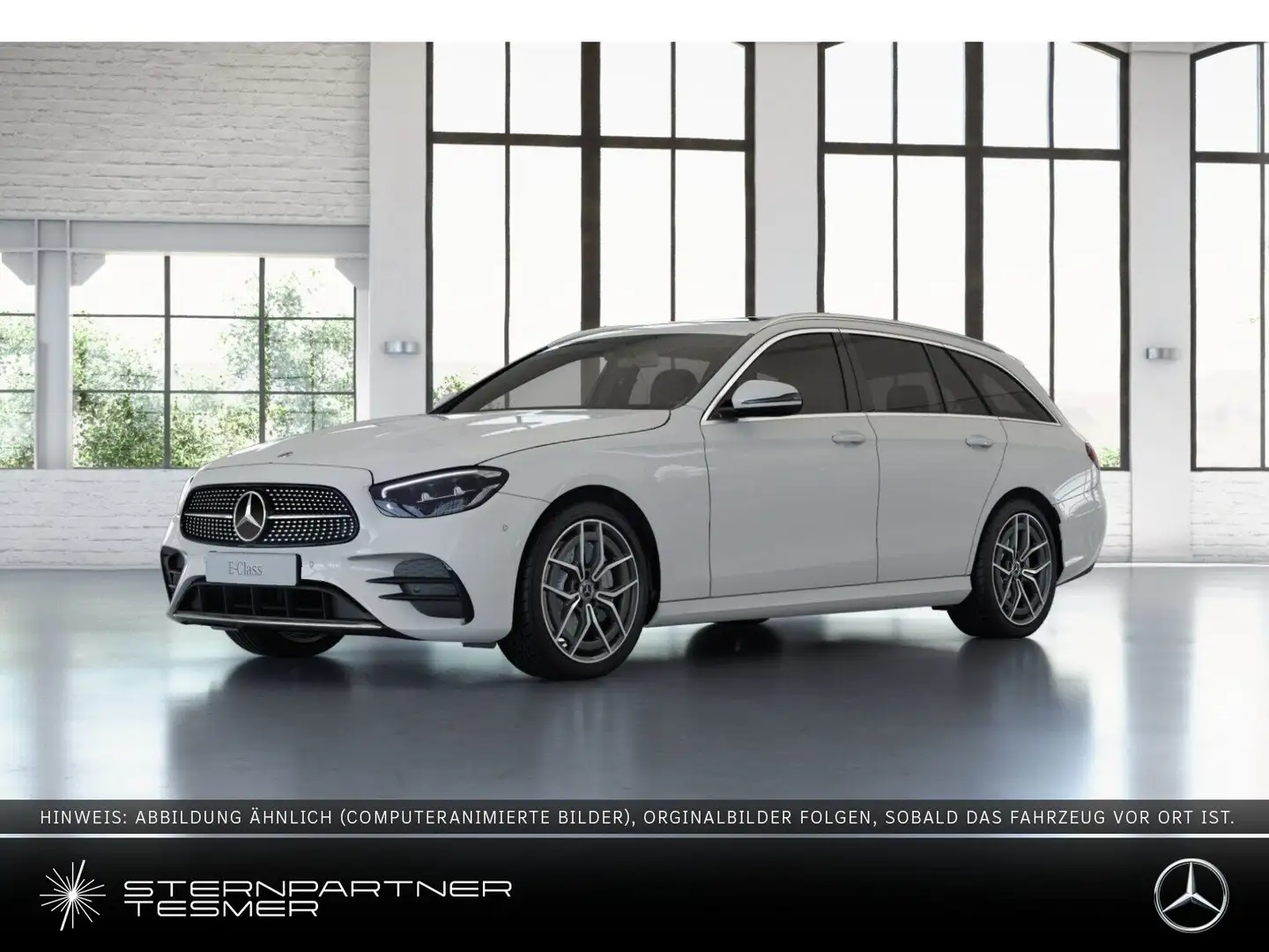 Mercedes-Benz E 220 d 4M T AMG+SDach+AHK+MBUX+Kamera+Totwinkel Blanc - 1