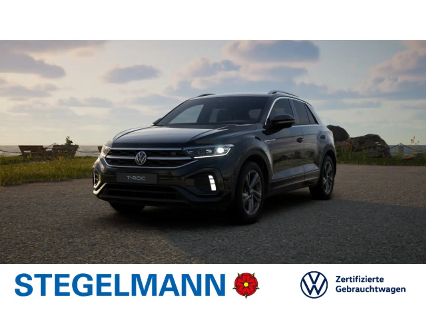 Volkswagen T-Roc 1.0 TSI R-Line *LED*App-Connect*Park-Lenk* Schwarz - 1