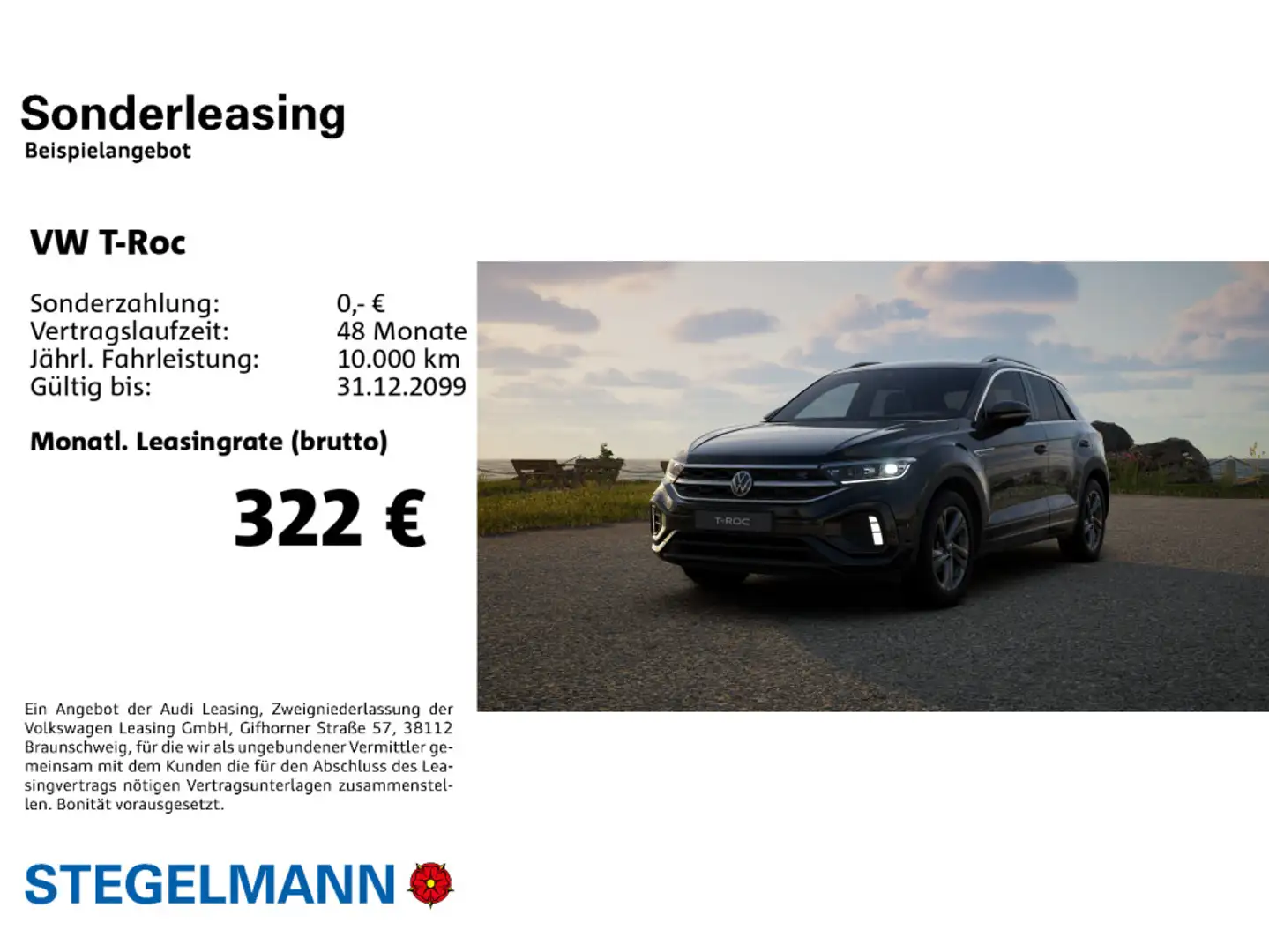 Volkswagen T-Roc 1.0 TSI R-Line *LED*App-Connect*Park-Lenk* Schwarz - 2