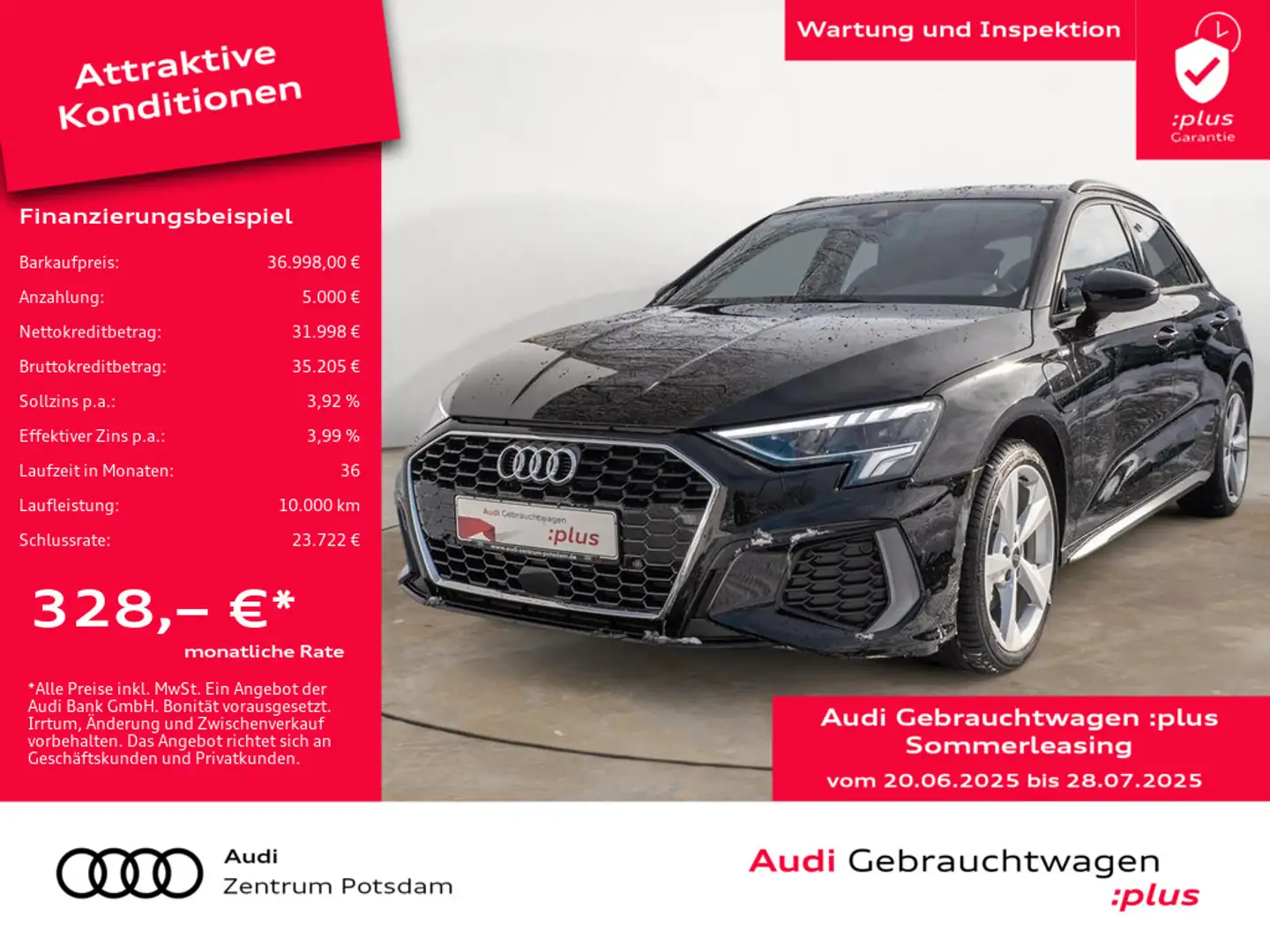 Audi A3 Sportback 40TFSI e S line LED NAVI VIRTUAL Noir - 1