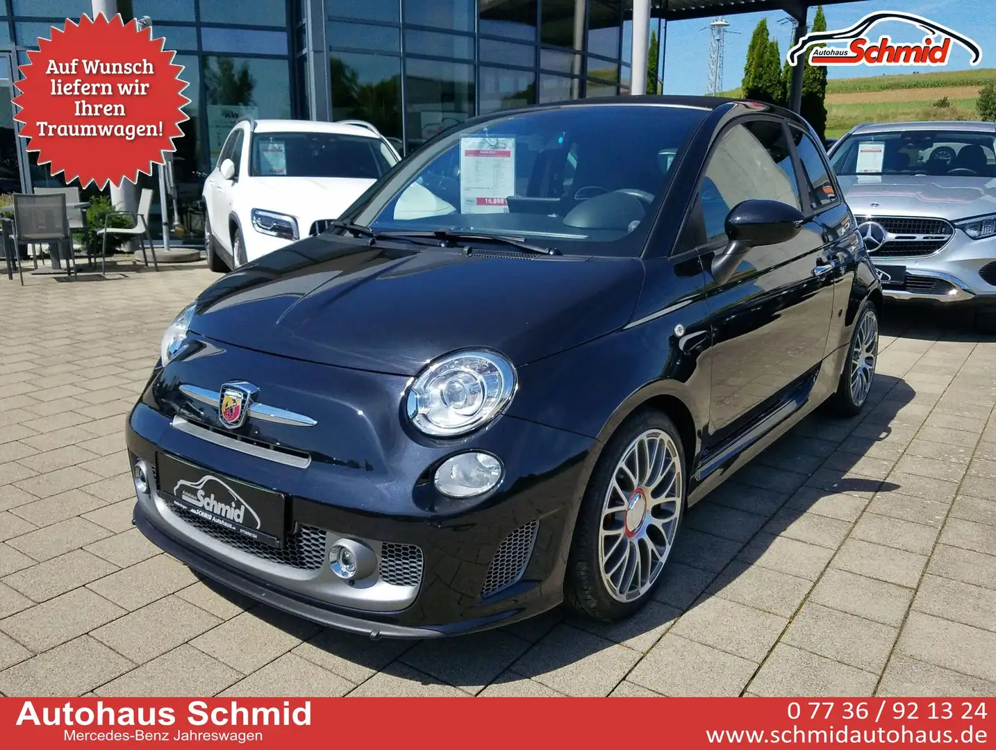Abarth 500C 500, Cabrio, KM 21.550 ! !, 1.4 T-Jet 16V, 595C... Noir - 1