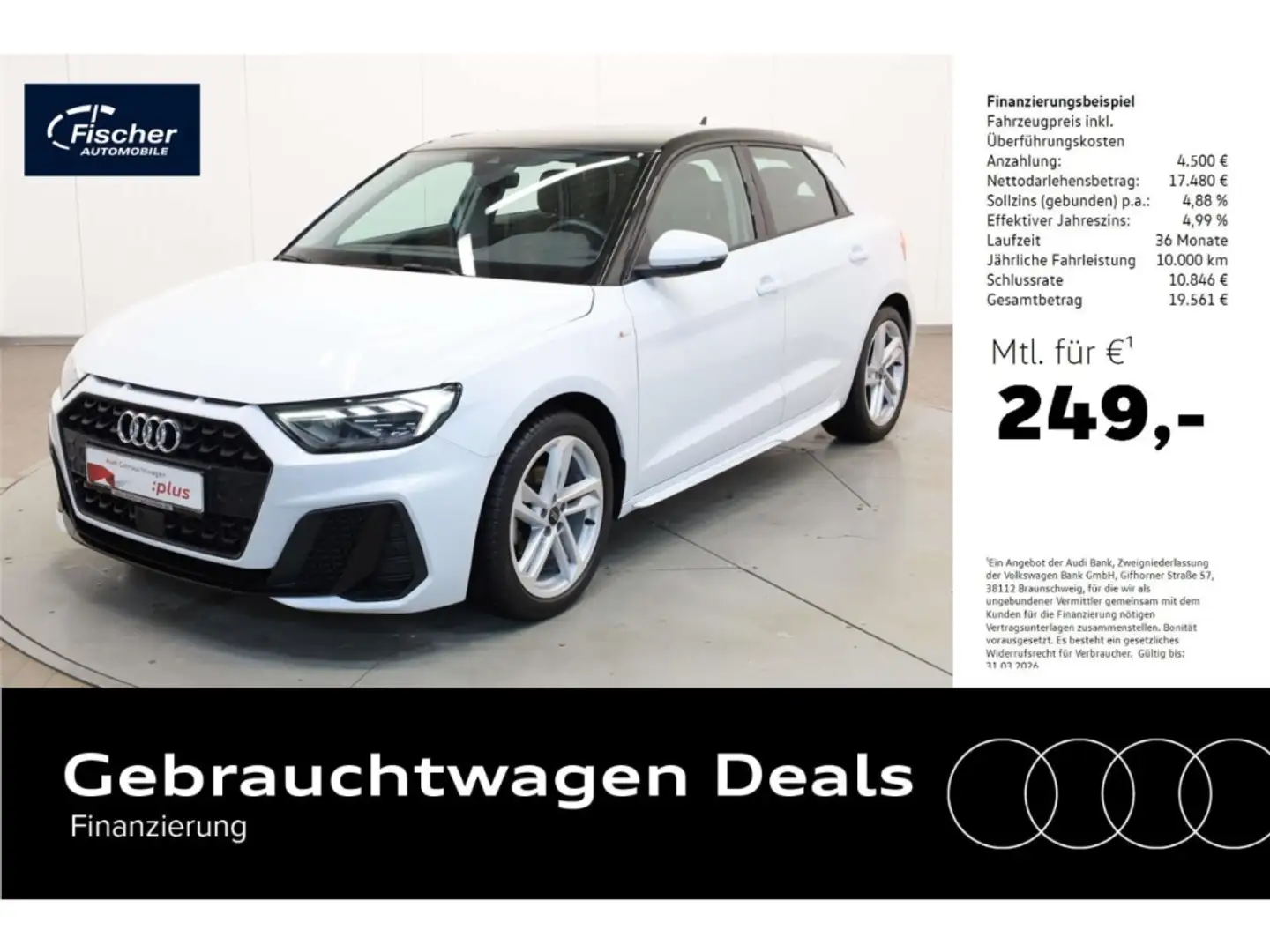 Audi A1 Sportback 30 TFSI S line S-Tronic NAV/LED/17'' Weiß - 1