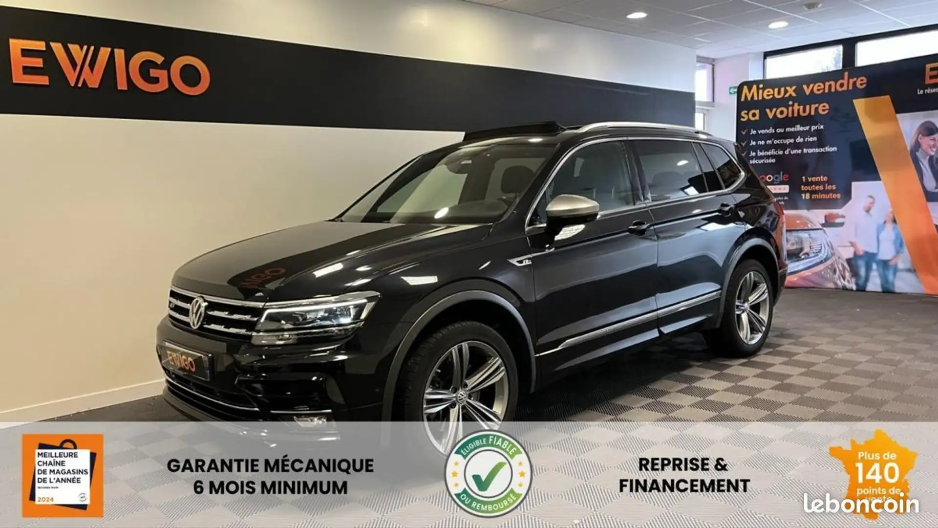 Volkswagen Tiguan Allspace 7 PLACES 2.0 TDI 190 R-LINE DSG BVA + TOI Noir - 1
