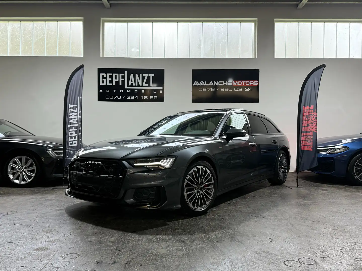Audi A6 55 e-TFSI FACELIFT SPORT QU 3xSLINE HD-MATPANO AHK Grau - 2