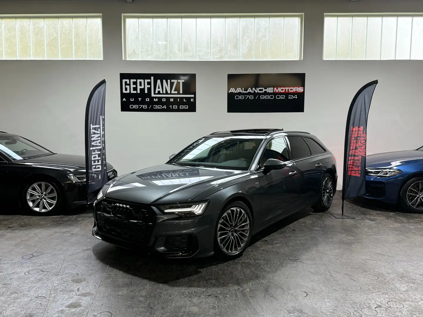 Audi A6 55 e-TFSI FACELIFT SPORT QU 3xSLINE HD-MATPANO AHK Grau - 1