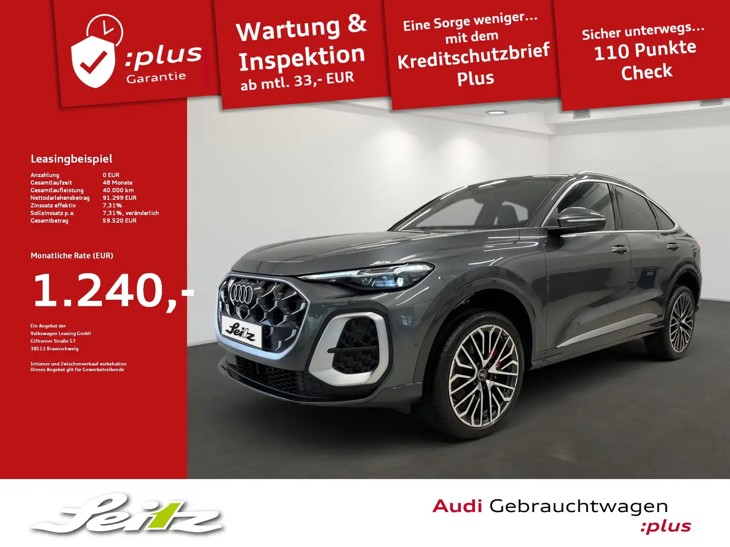 Audi SQ5 Sportback TFSI quattro *PANO*NAVI*HEAD-UP* Grigio - 1