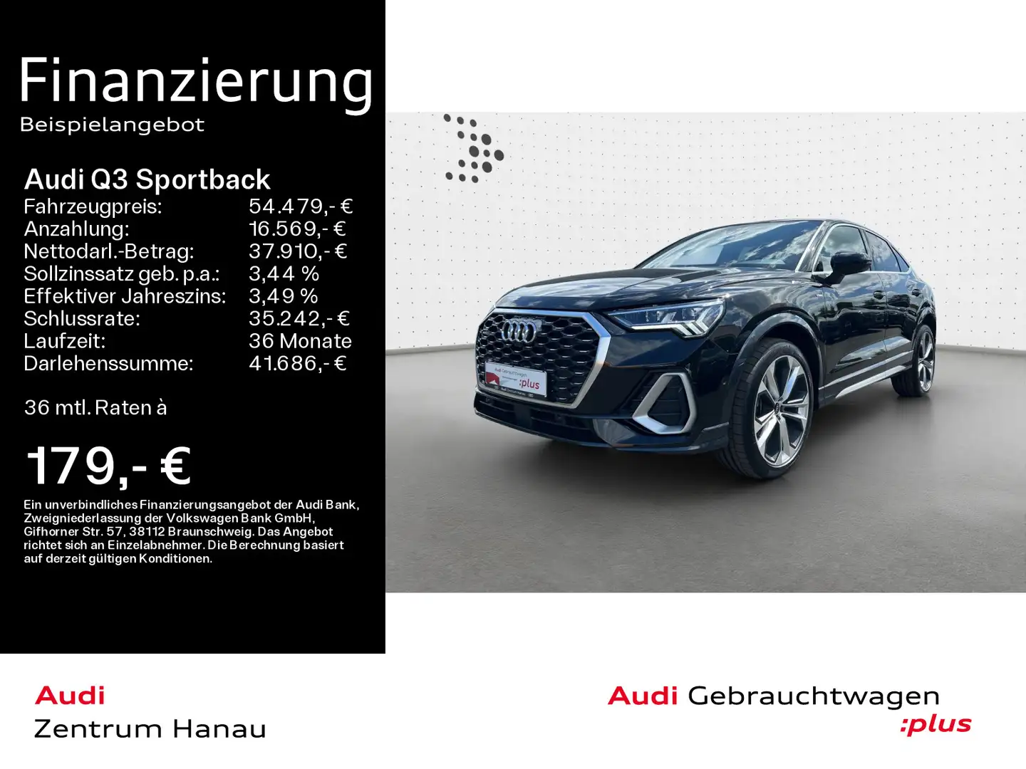 Audi Q3 45 TFSI quattro S-LINE*SONOS*MATRIX Schwarz - 1
