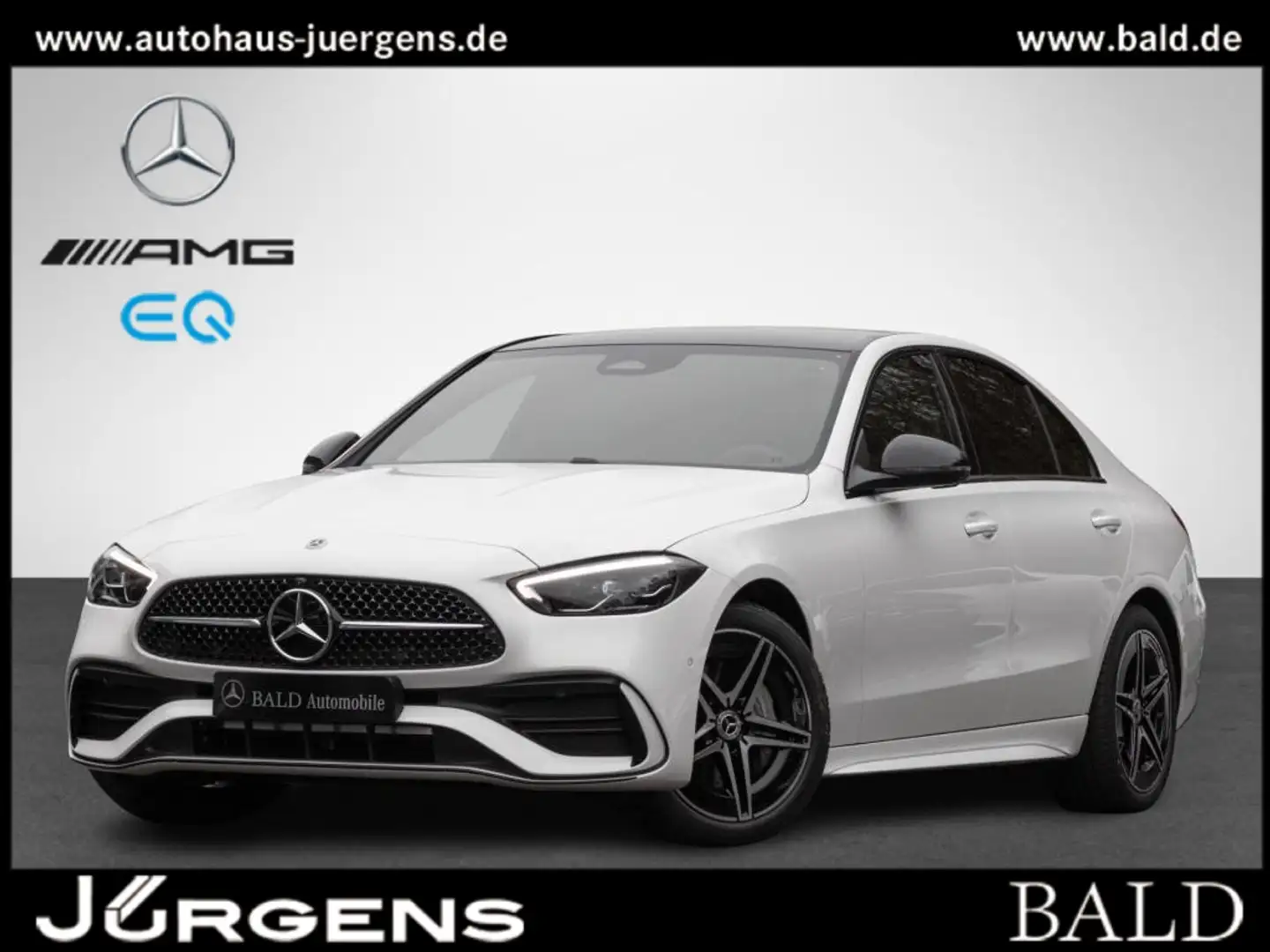 Mercedes-Benz C 200 AMG/LED/Pano/Burm3D/360/Memo/Totw/Night/18 Weiß - 1