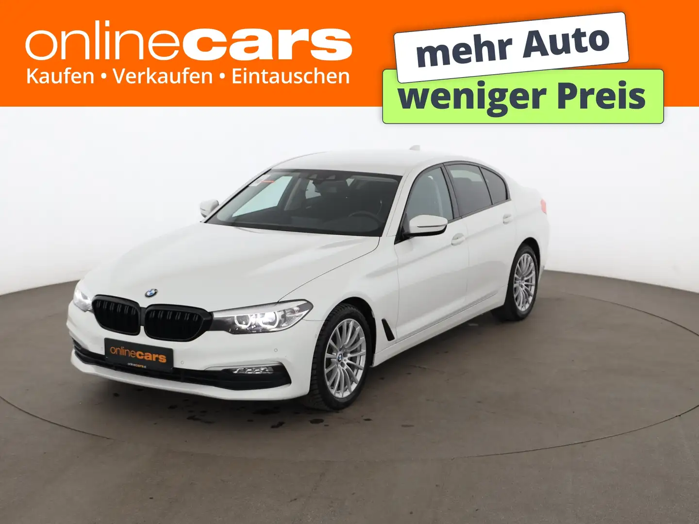 BMW 520 d Limousine Aut LED NAVI R-CAM SITZHZG TEMP Weiß - 1