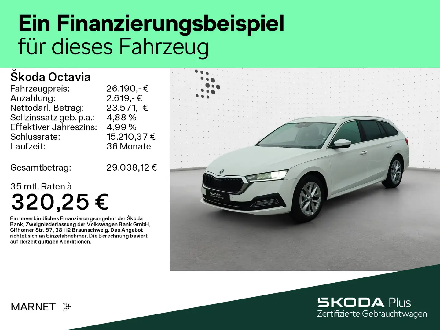 Skoda Octavia Combi 2.0 TDI DSG  Style* Navi*AHK*Kamer Weiß - 2