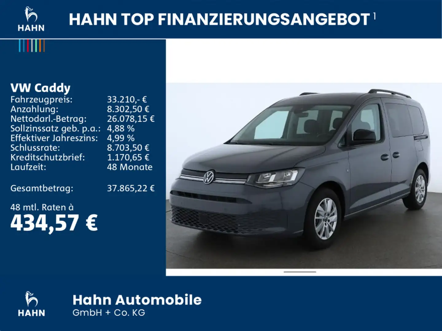 Volkswagen Caddy Life1.5TSI 85KW Navi Side Assist Blindspot Grau - 2