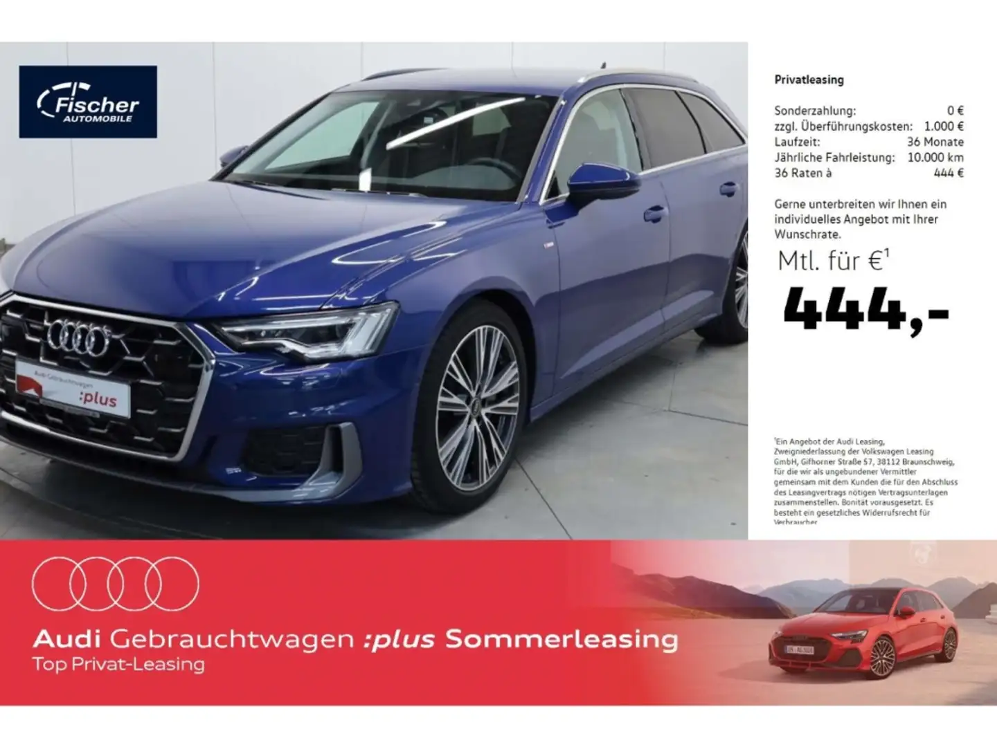 Audi A6 Avant 50 TFSI e quattro S line Blau - 1
