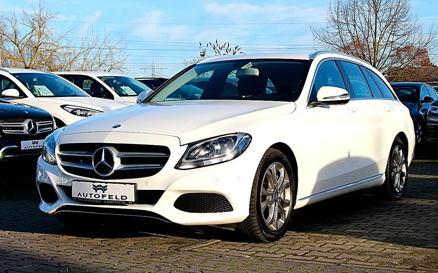 Mercedes-Benz C 400 4MATIC AVANTGARDE/SHEFT/LED/LEDER/TEMP/PDC Blanc - 1