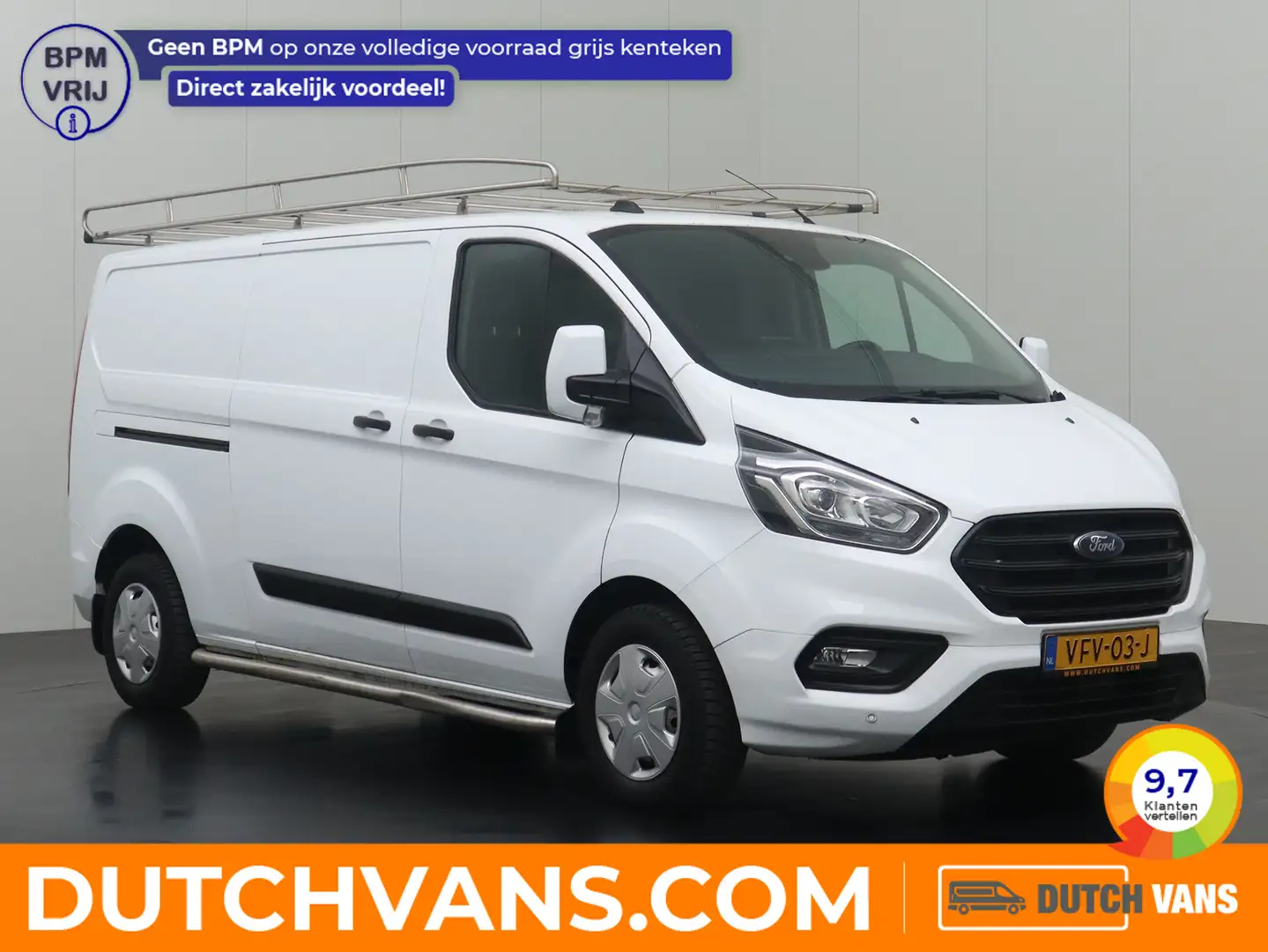 Ford Transit Custom 2.0TDCI 130PK Lang Imperiaal | Trekhaak | Navigati Wit - 1