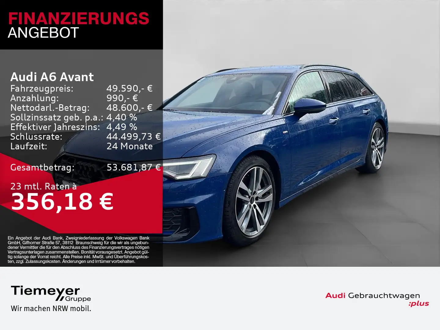 Audi A6 45 TFSI 2x S LINE MATRIX HuD 360° ASSIS Blau - 1