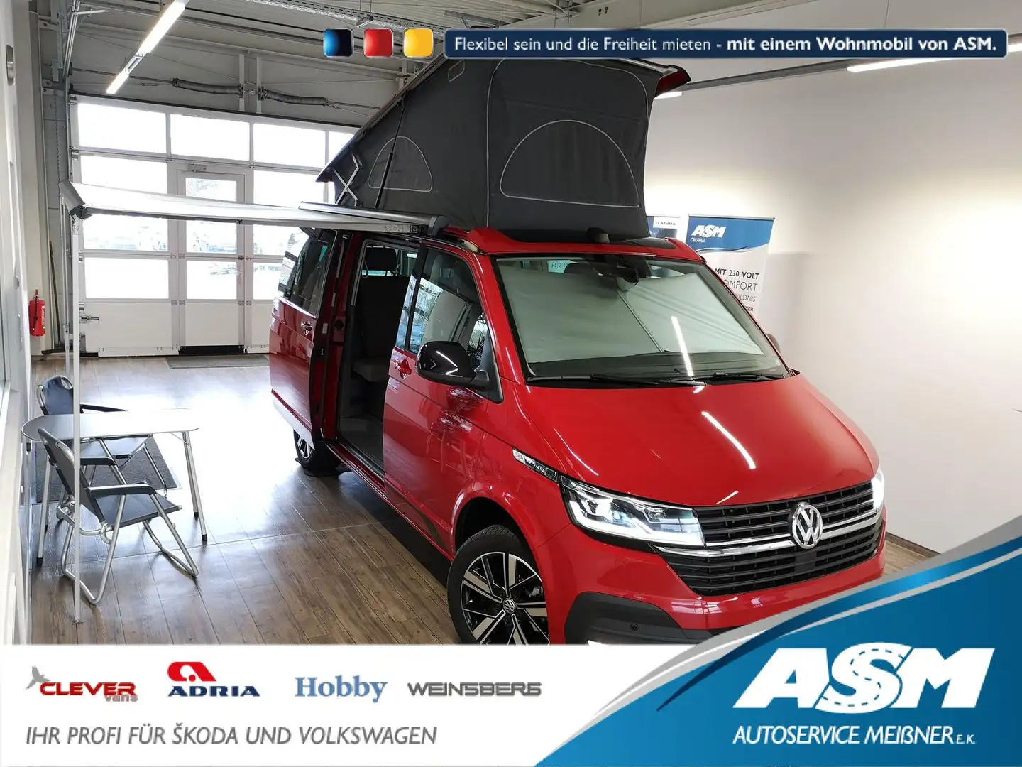 Volkswagen T6.1 California Coast DSG+AUFSTELLDACH+MARKISE+ Rot - 1