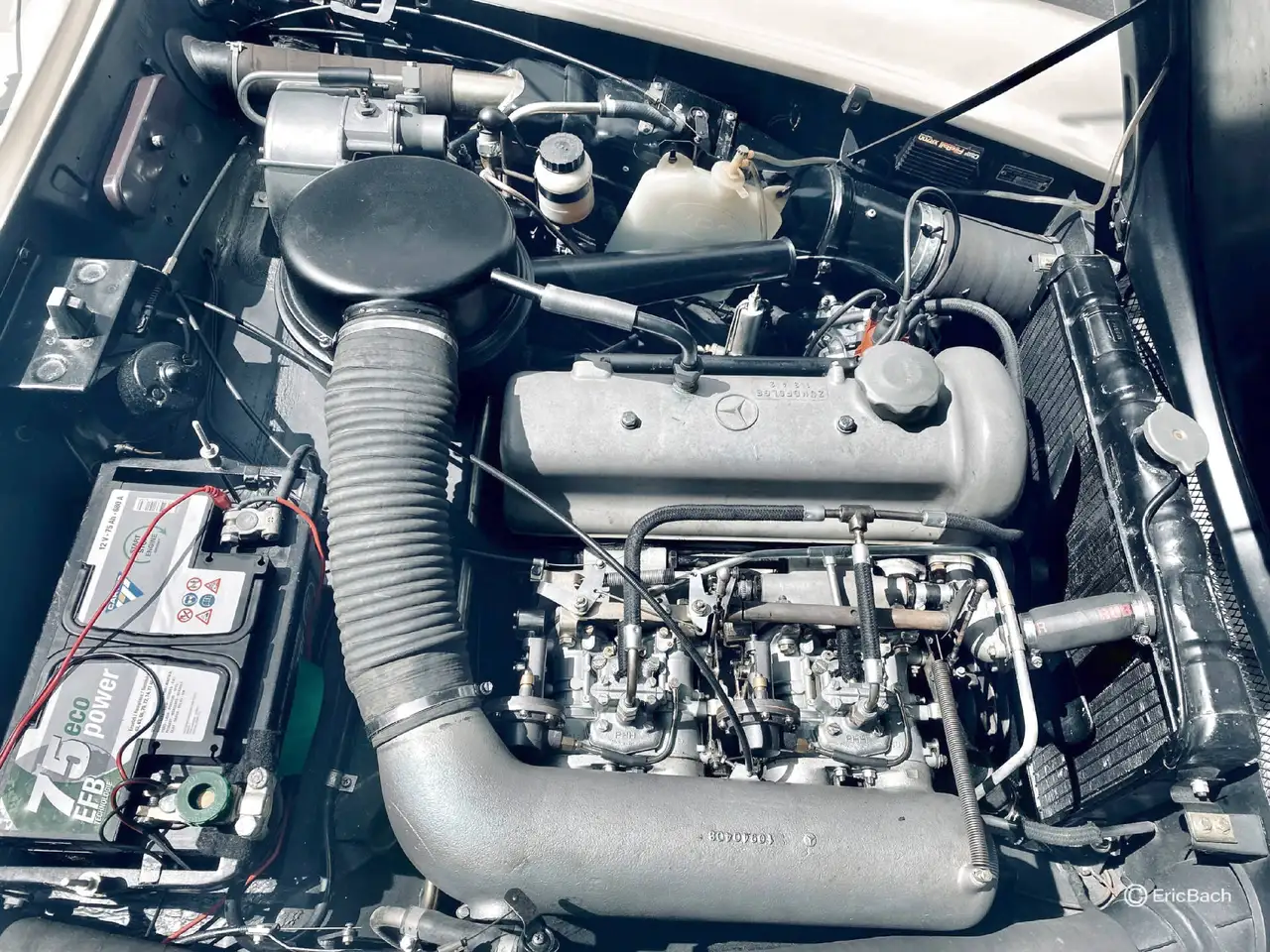 Mercedes-Benz 190 SL -1959-Besonders schönes Mercedes Cabriolet in der äußerst seltenen Farbe weiß mit Leder blau, foto 12