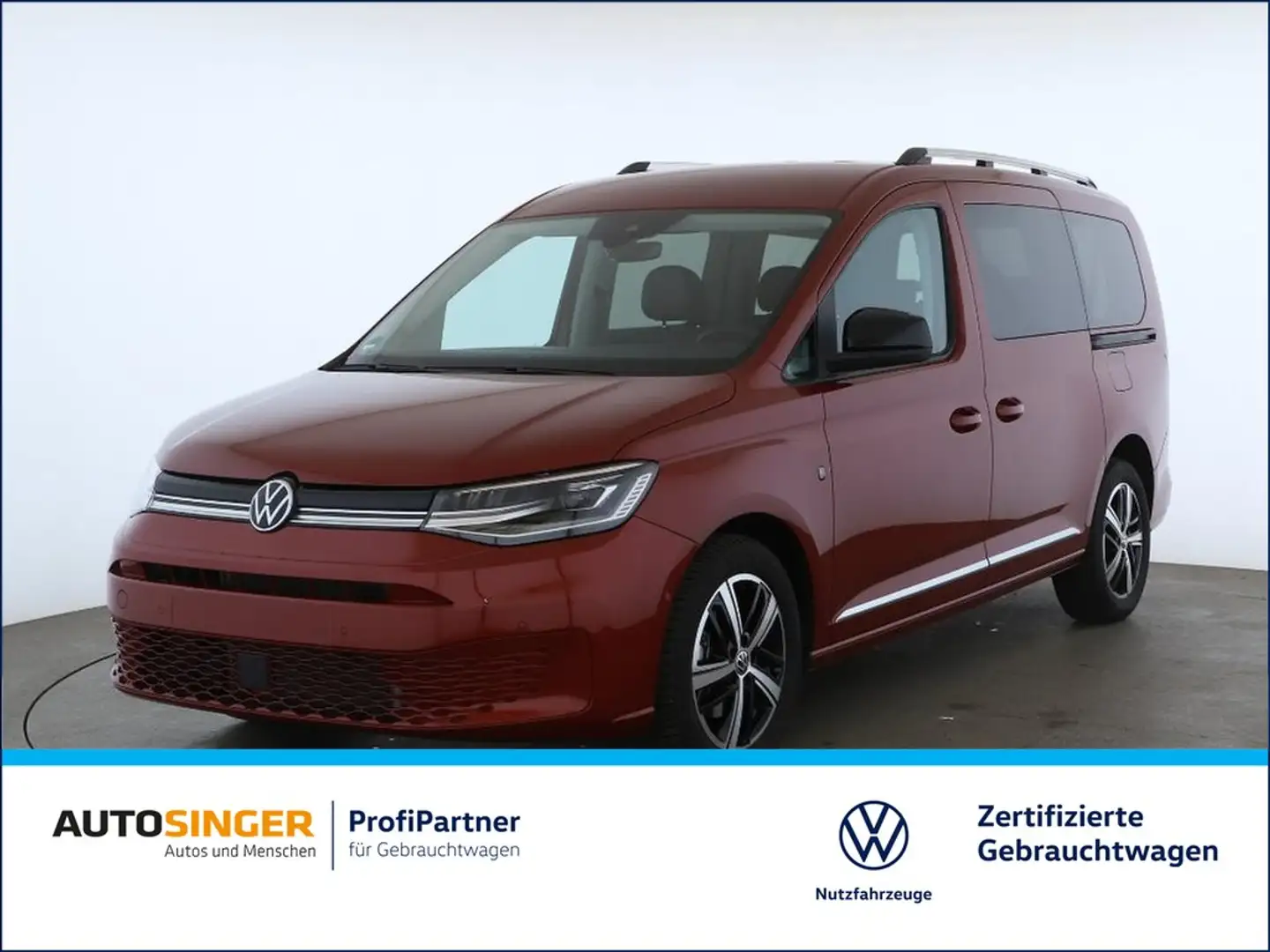 Volkswagen Caddy Maxi Style TDI DSG 7S *NAVI*AHK*LED*ACC* Rot - 1